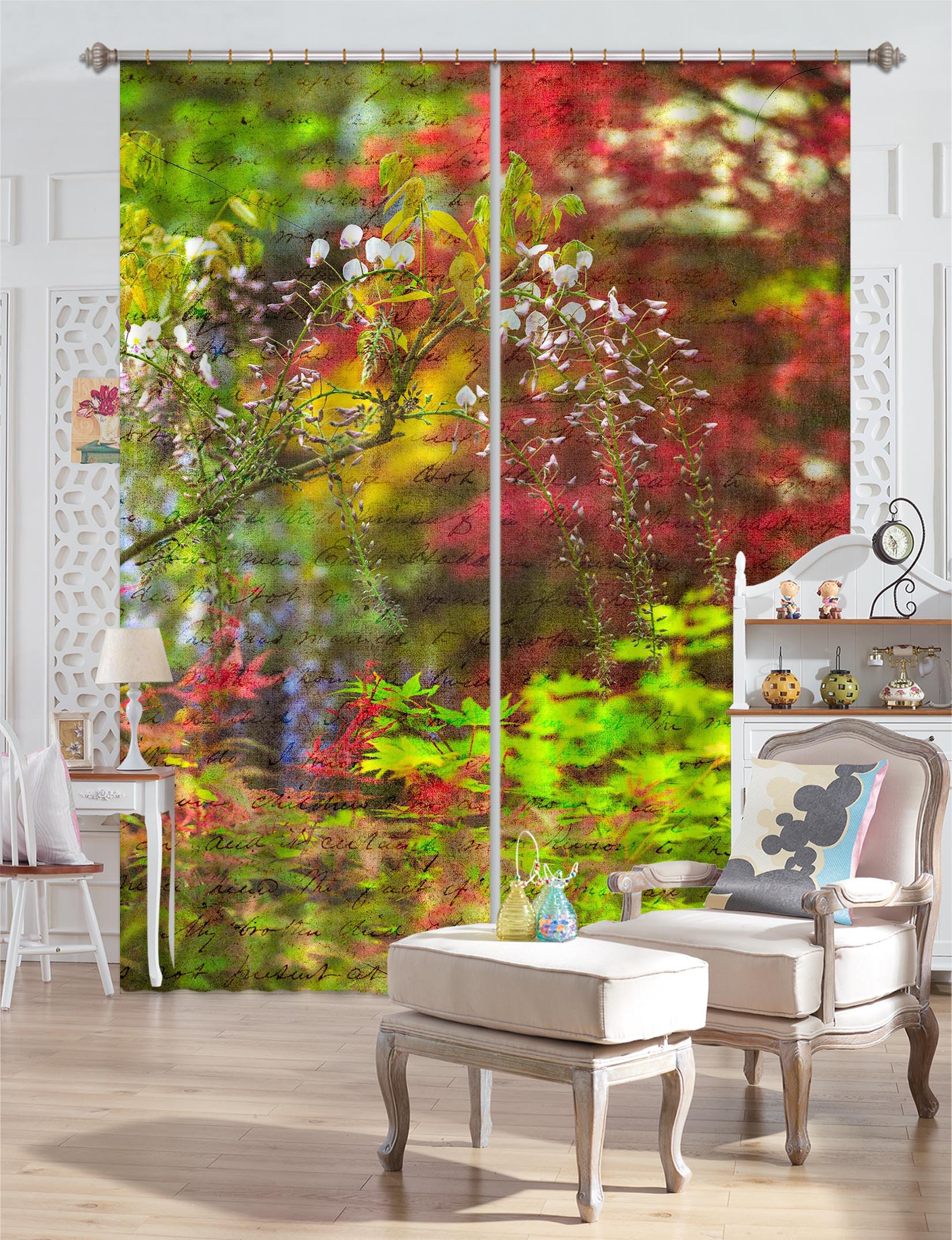 3D Spring Flower 009 Assaf Frank Curtain Curtains Drapes