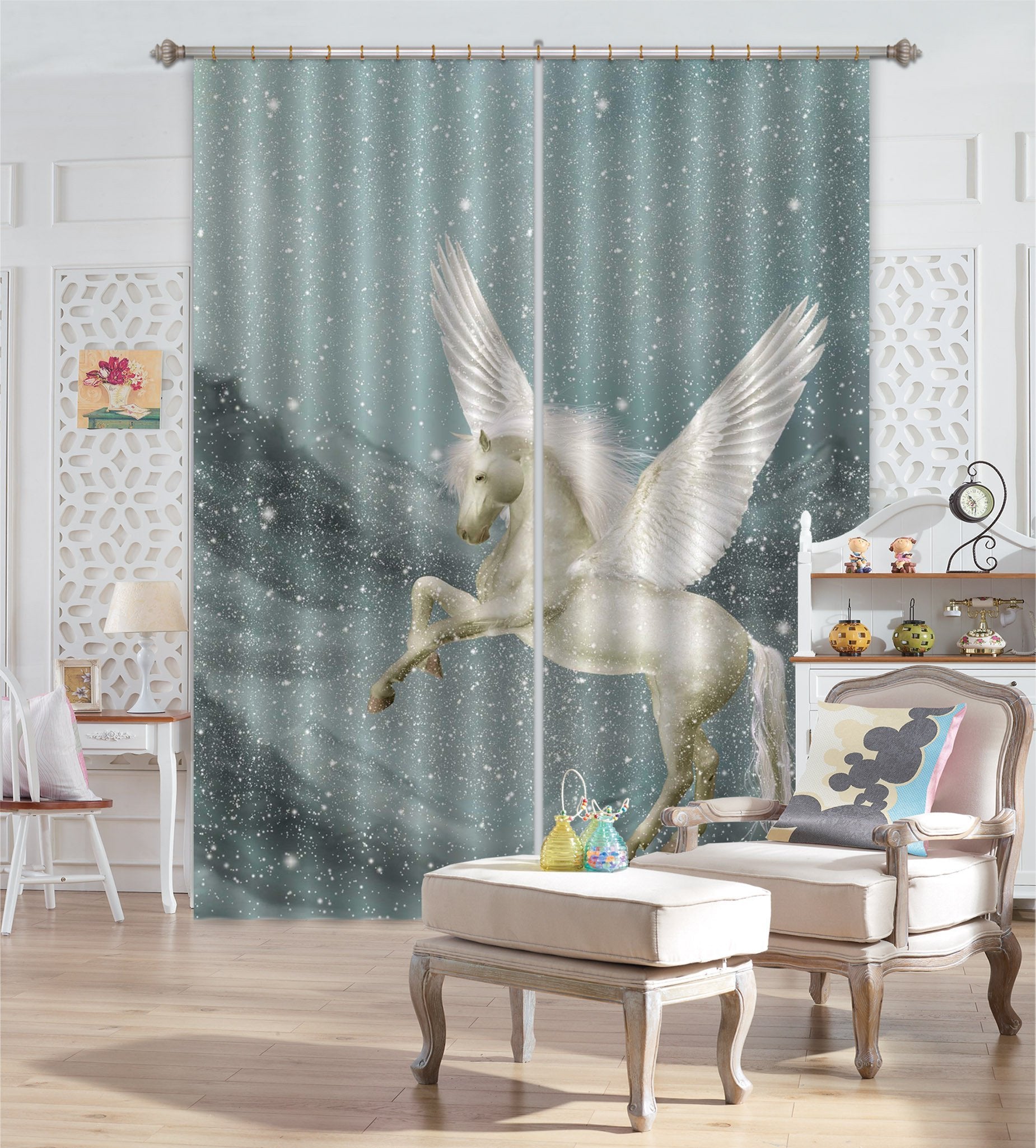 3D Horse Wings 676 Curtains Drapes Wallpaper AJ Wallpaper 