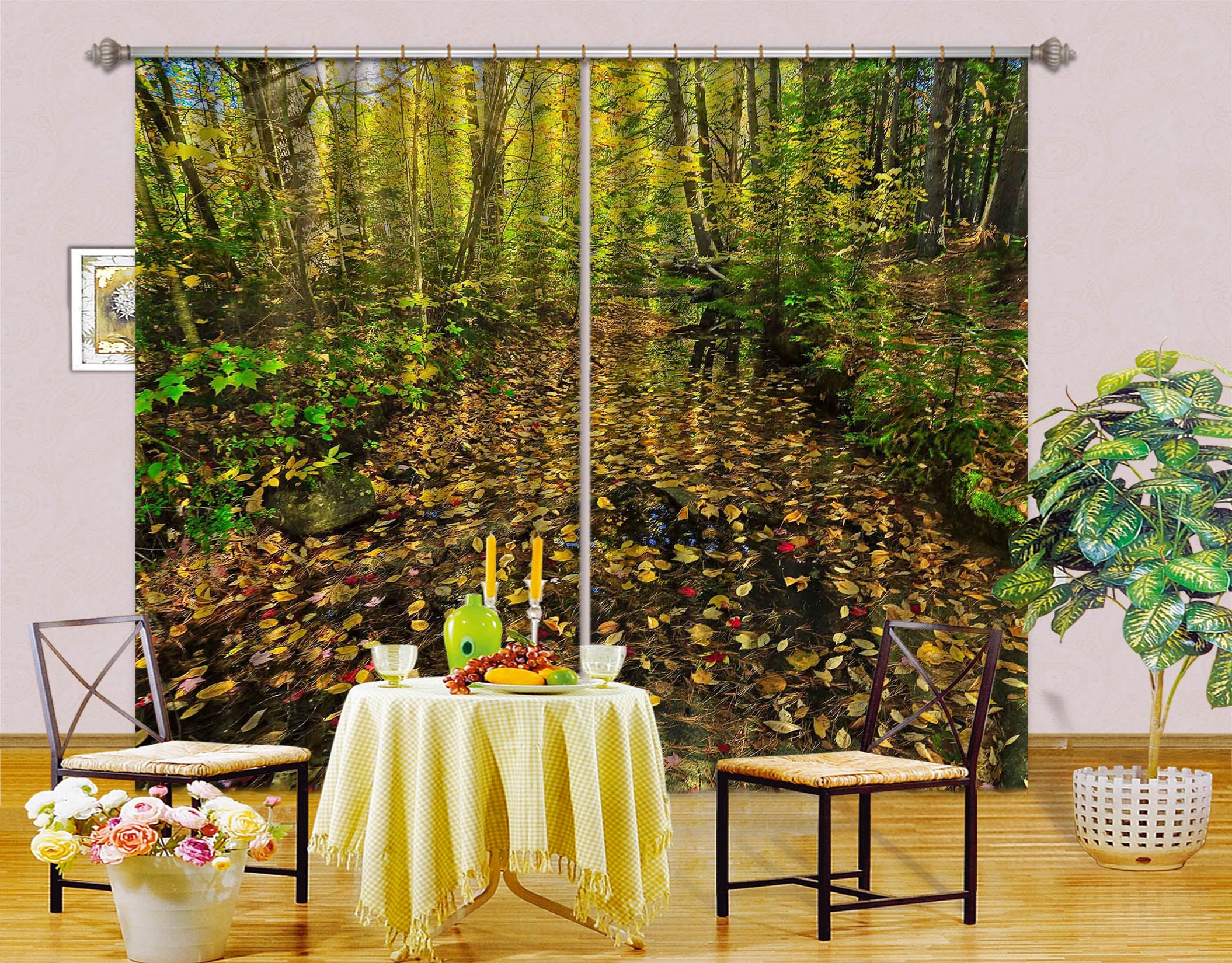 3D Leaf Creek 62154 Kathy Barefield Curtain Curtains Drapes