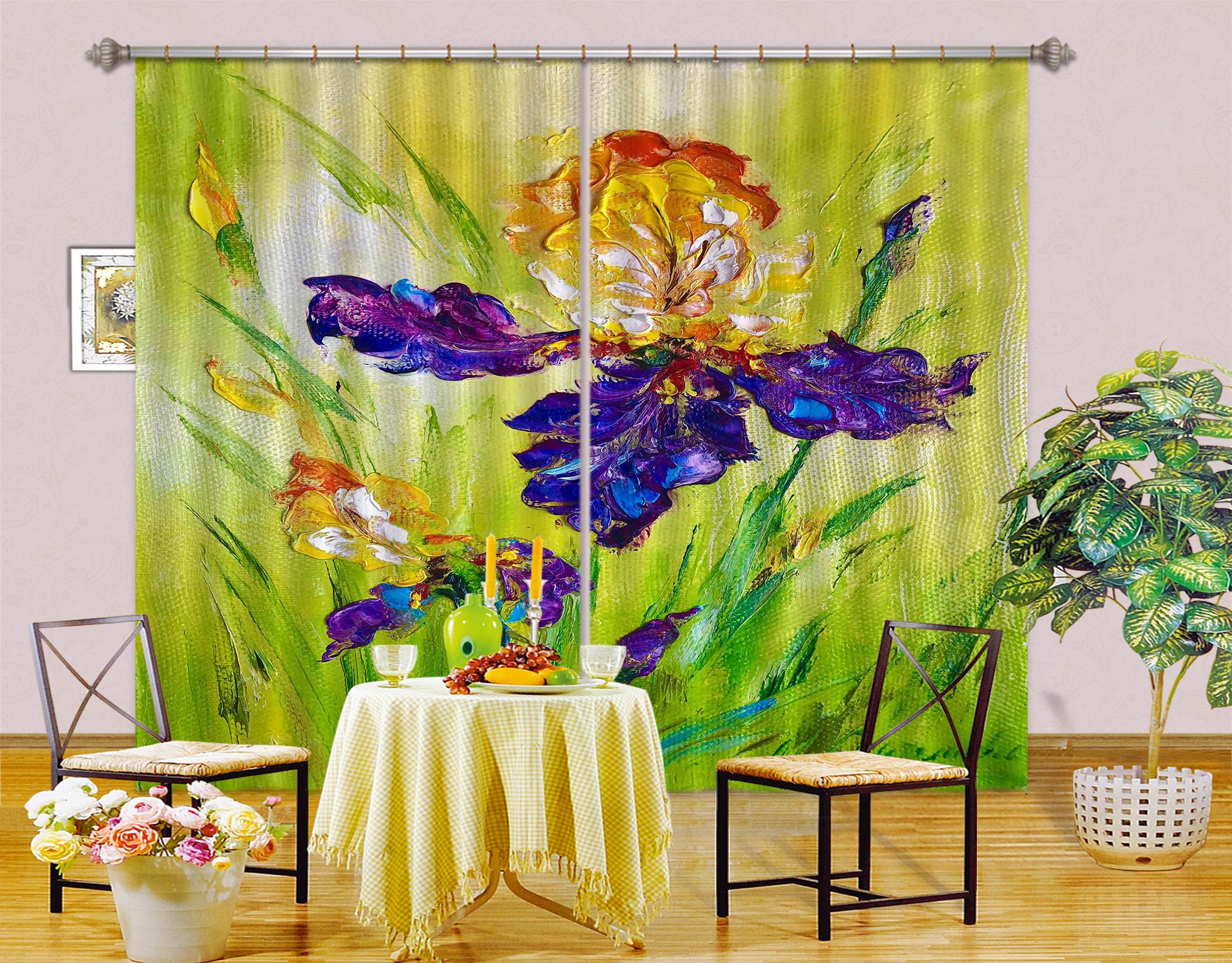 3D Beautiful Flower 351 Skromova Marina Curtain Curtains Drapes
