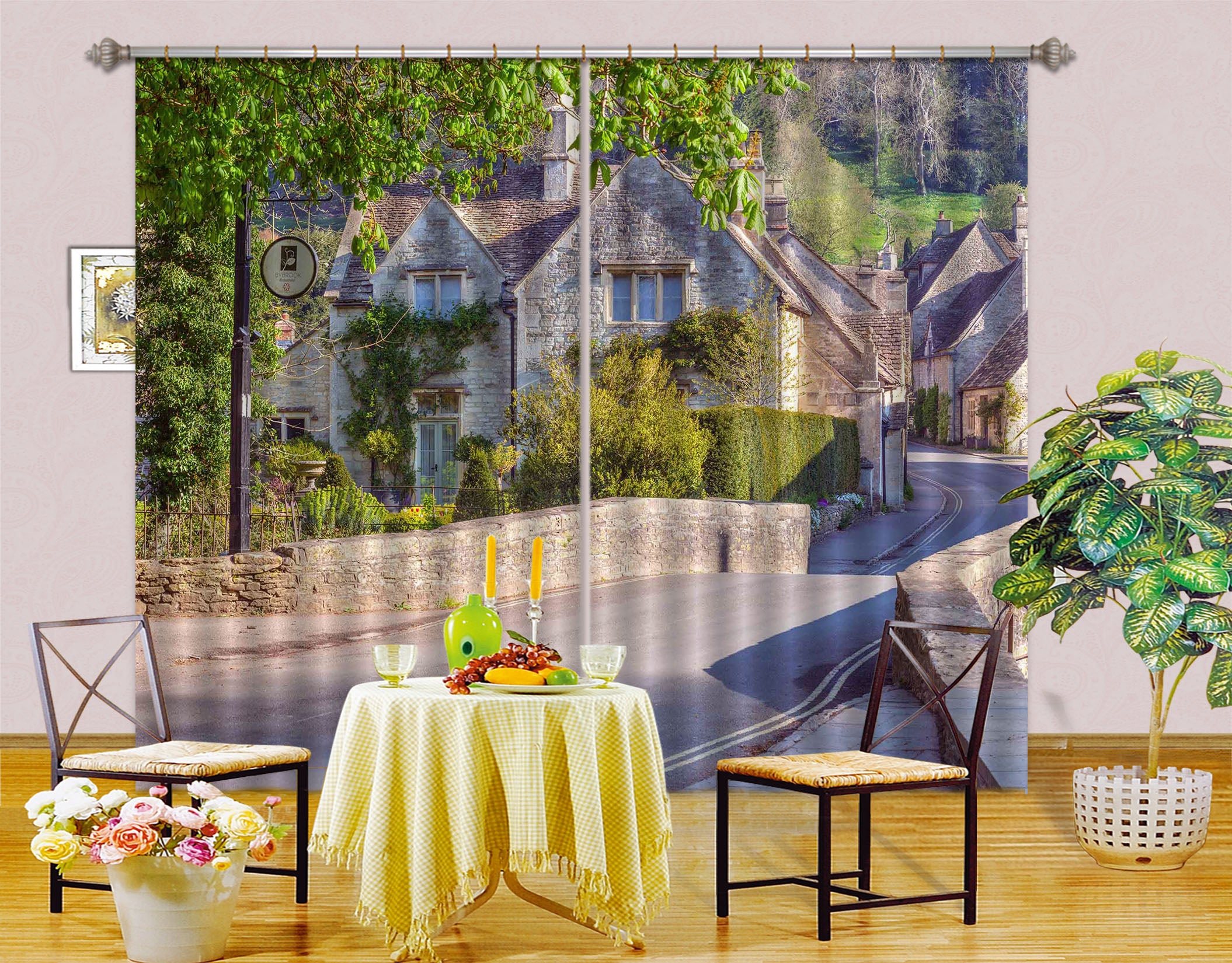 3D Green Tree House 6383 Assaf Frank Curtain Curtains Drapes