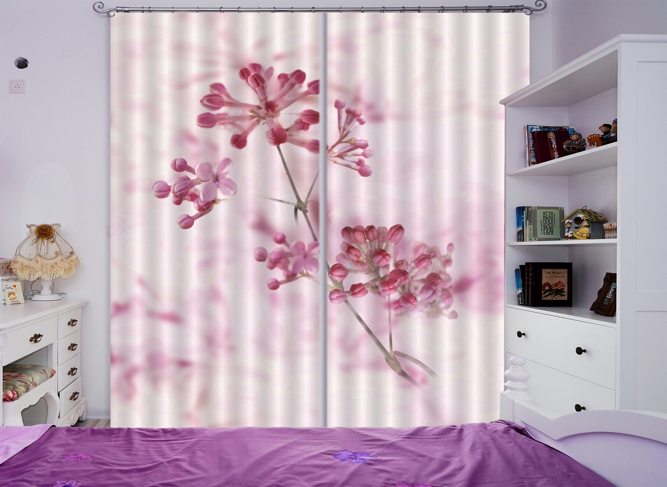 3D Flowers Buds 315 Curtains Drapes Wallpaper AJ Wallpaper 