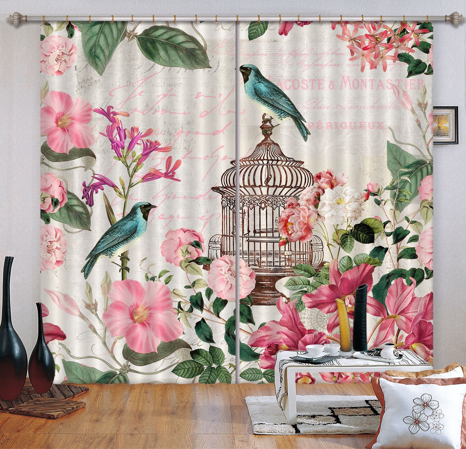 3D Bircage Master 042 Andrea haase Curtain Curtains Drapes Wallpaper AJ Wallpaper 