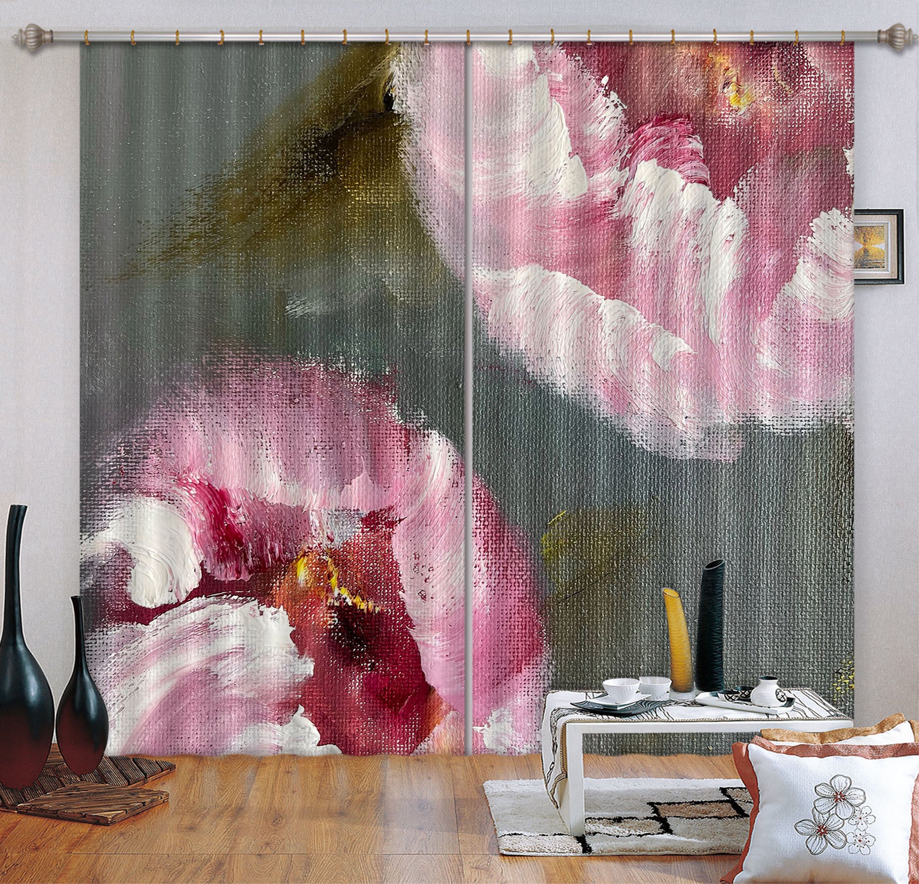 3D Painted Flowers 2374 Skromova Marina Curtain Curtains Drapes