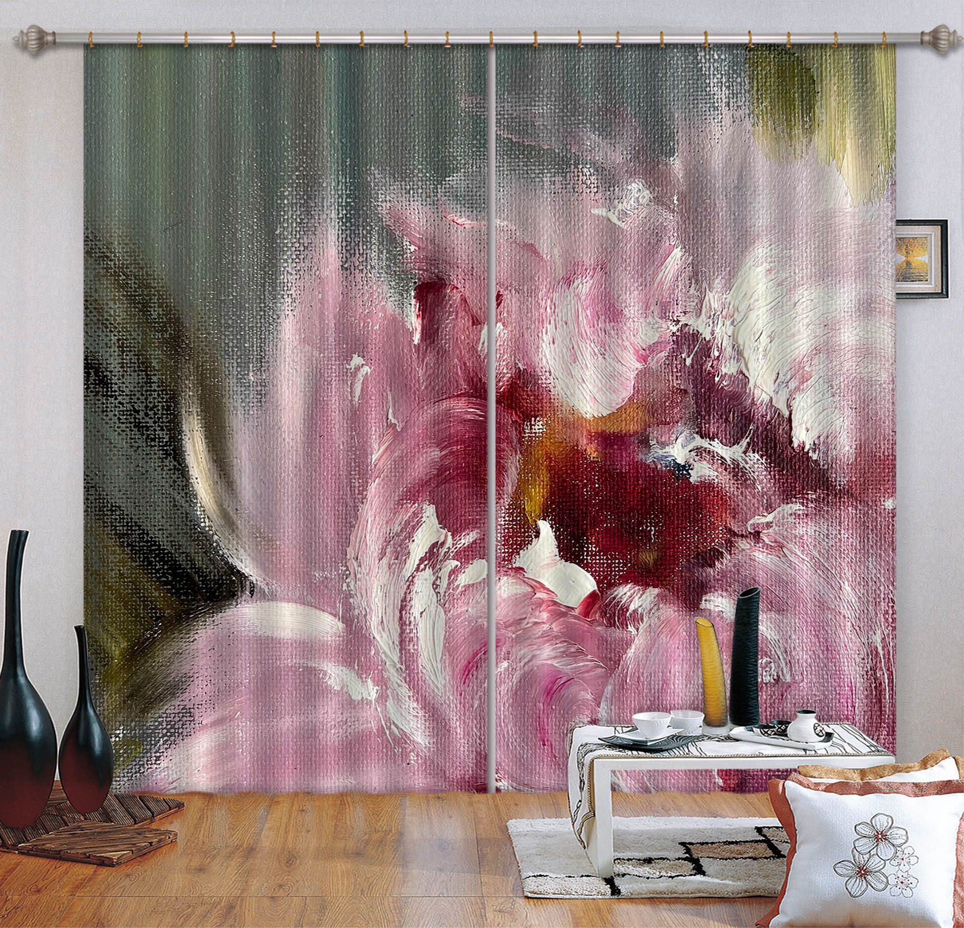 3D Flower Paint 2376 Skromova Marina Curtain Curtains Drapes