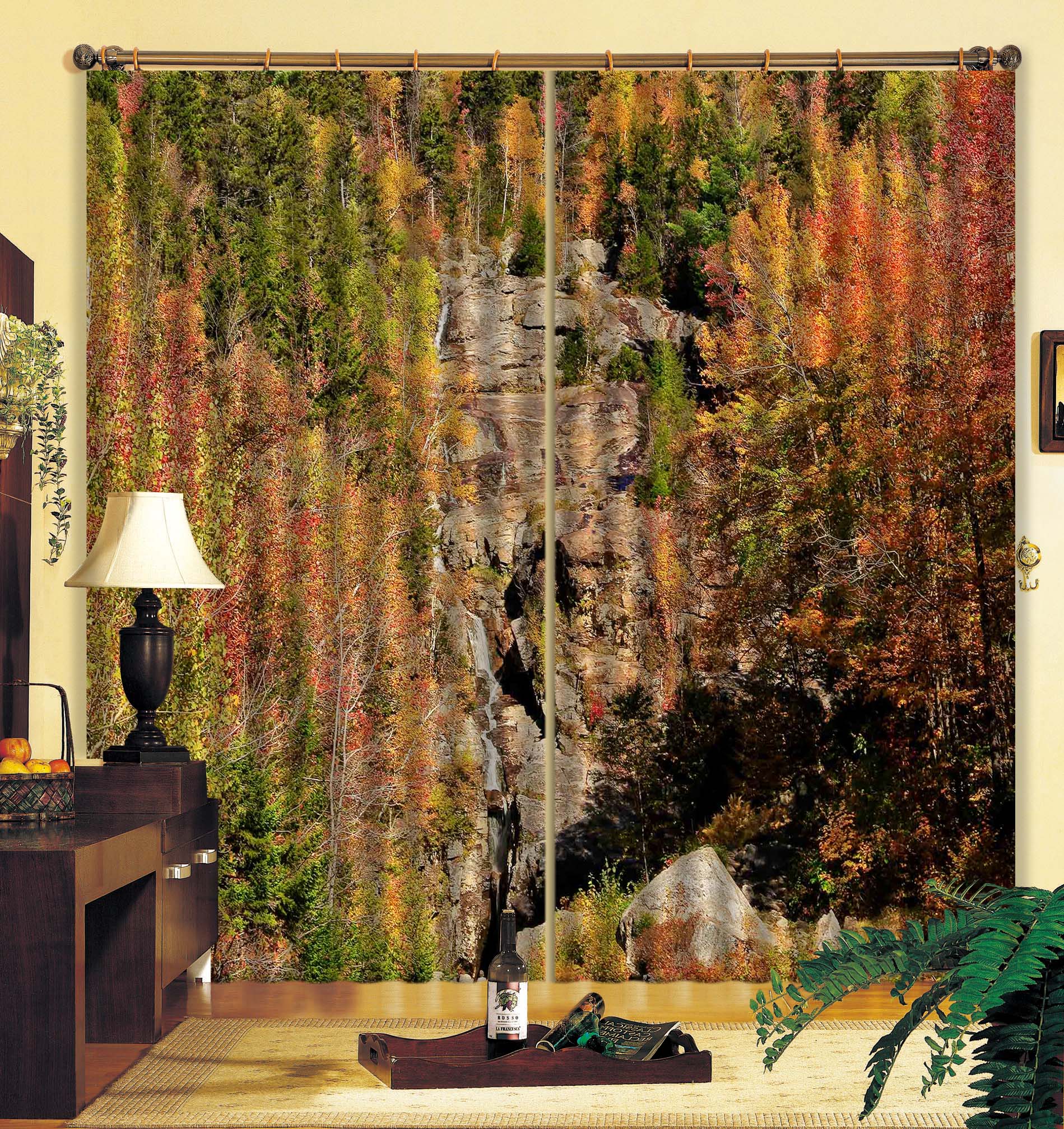 3D Trees Mountains 62162 Kathy Barefield Curtain Curtains Drapes
