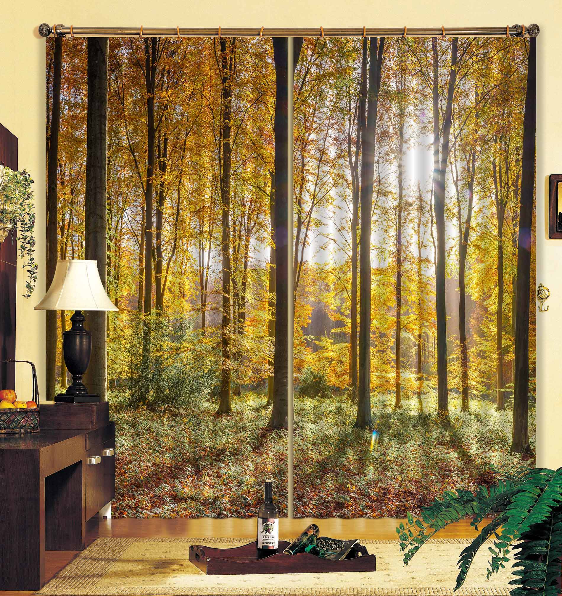 3D Sunlight Trees 6604 Assaf Frank Curtain Curtains Drapes