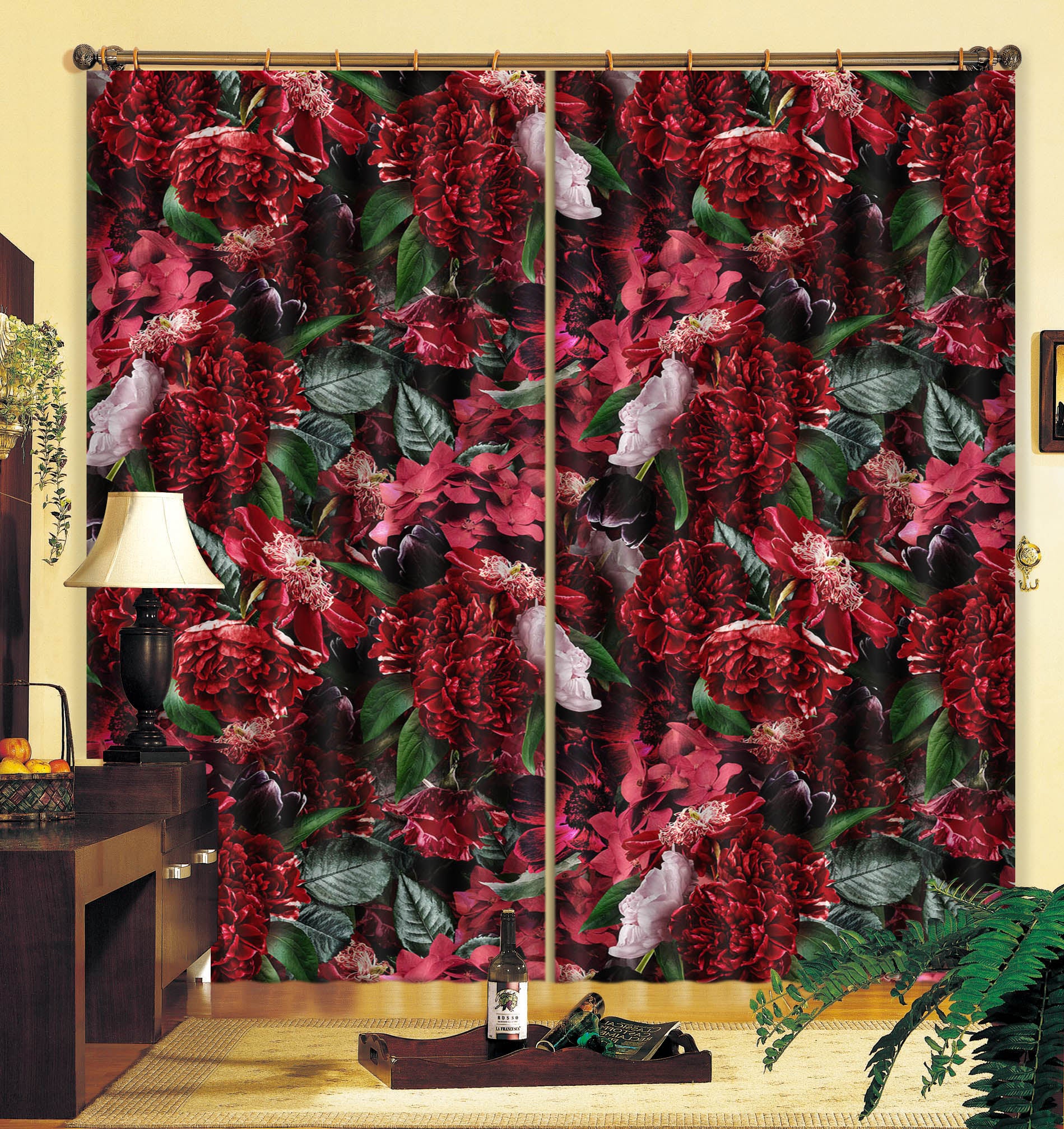 3D Flower Garden 152 Uta Naumann Curtain Curtains Drapes