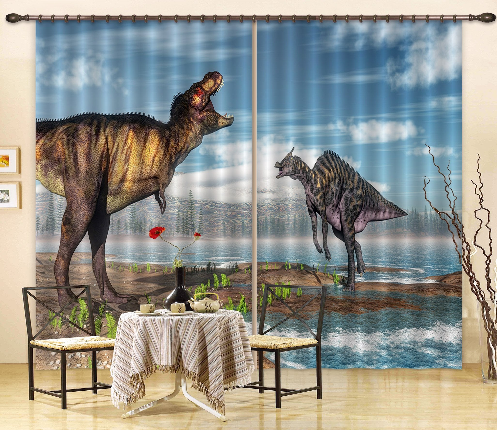 3D Short Hand Dragon 128 Curtains Drapes Curtains AJ Creativity Home 