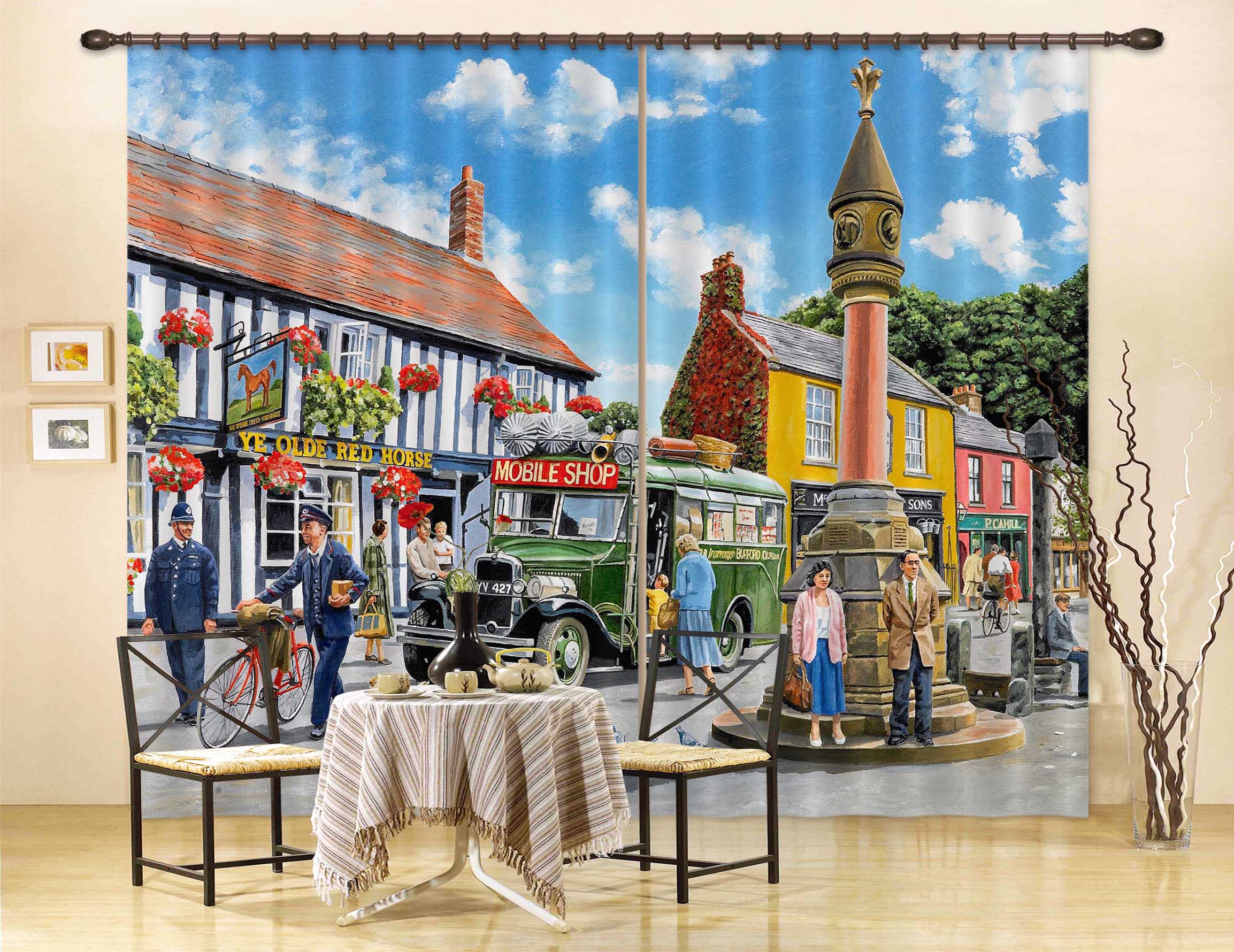 3D In The Market Place 071 Trevor Mitchell Curtain Curtains Drapes