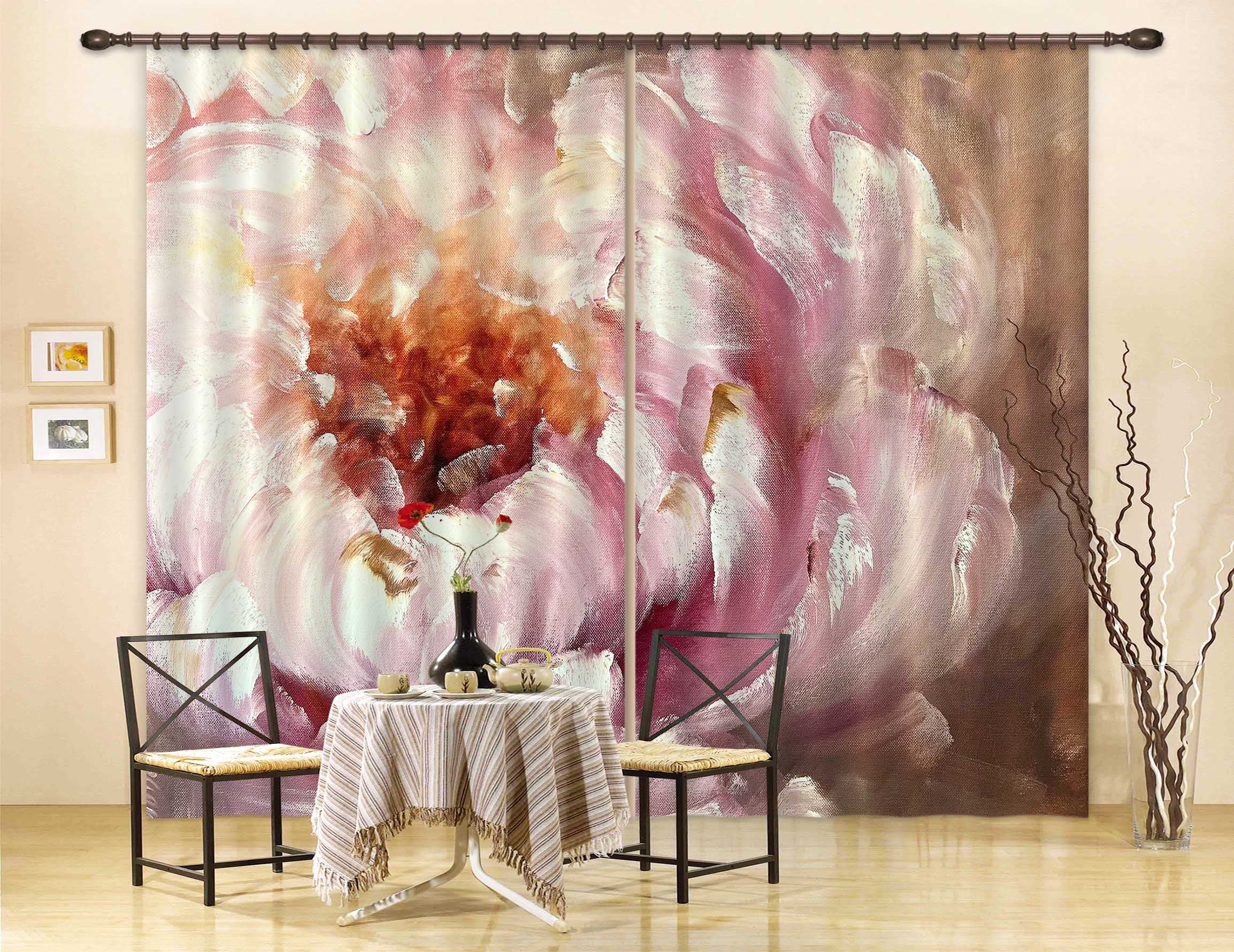 3D Painted Flowers 3026 Skromova Marina Curtain Curtains Drapes