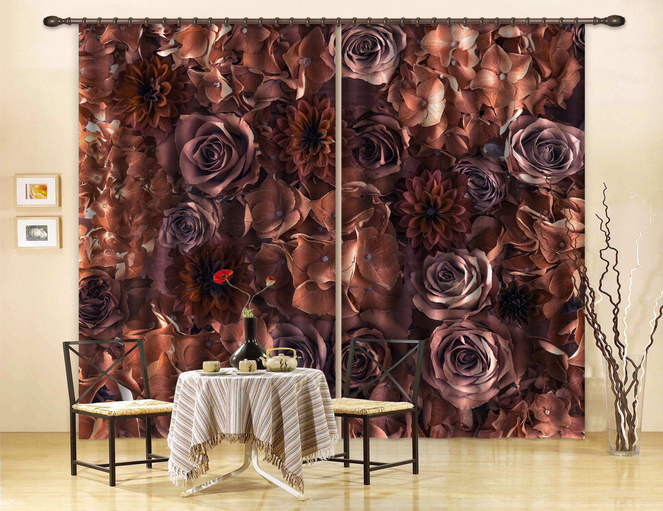 3D Rose Petal 6326 Assaf Frank Curtain Curtains Drapes