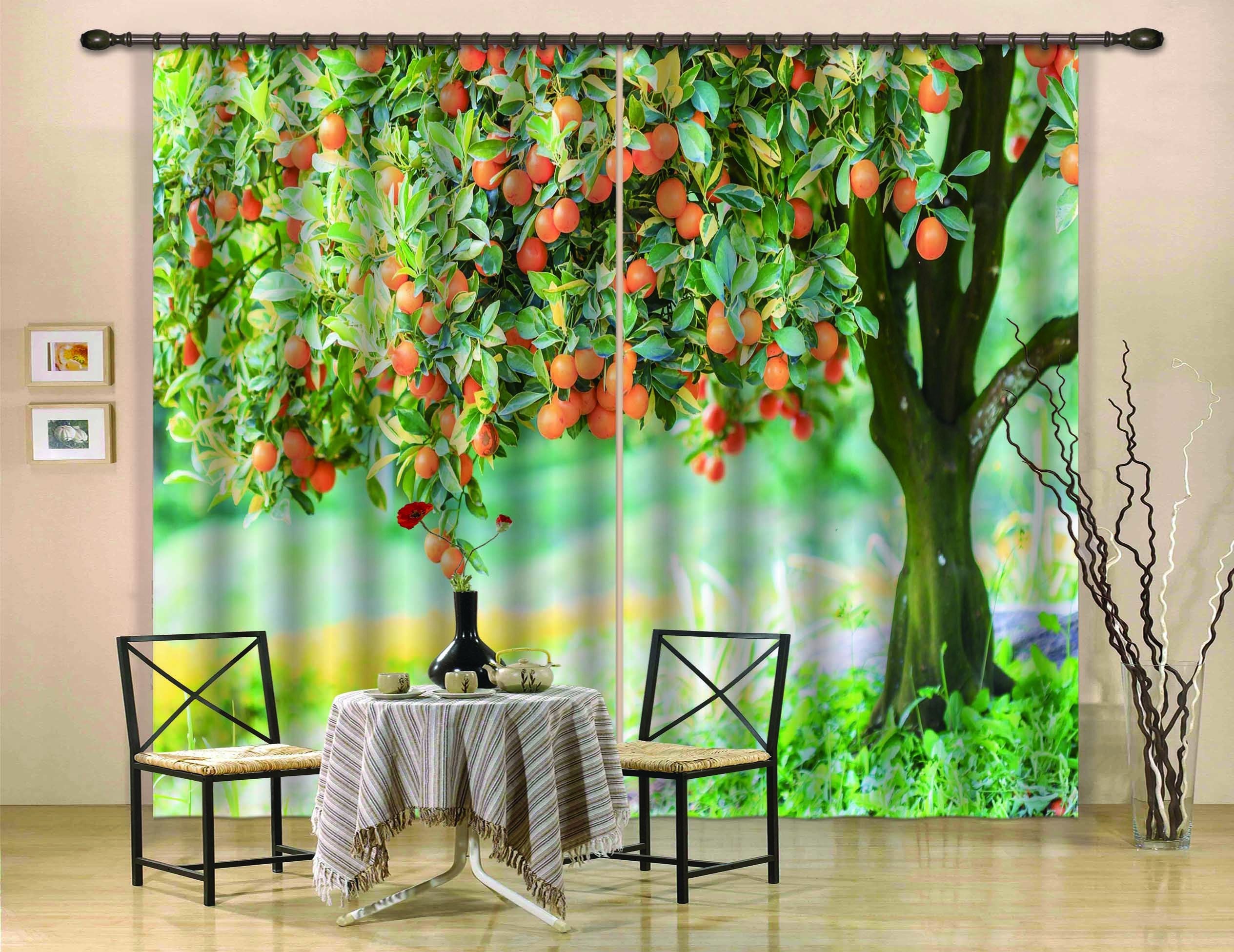 3D Kumquat Tree 764 Curtains Drapes Wallpaper AJ Wallpaper 