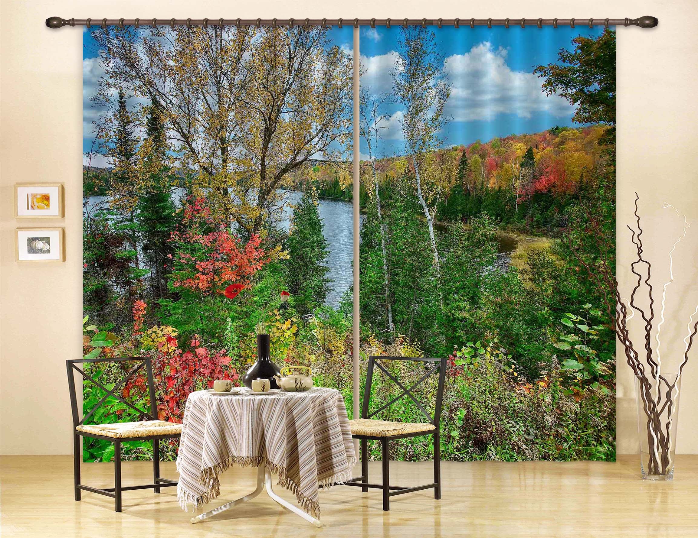 3D Trees 62152 Kathy Barefield Curtain Curtains Drapes