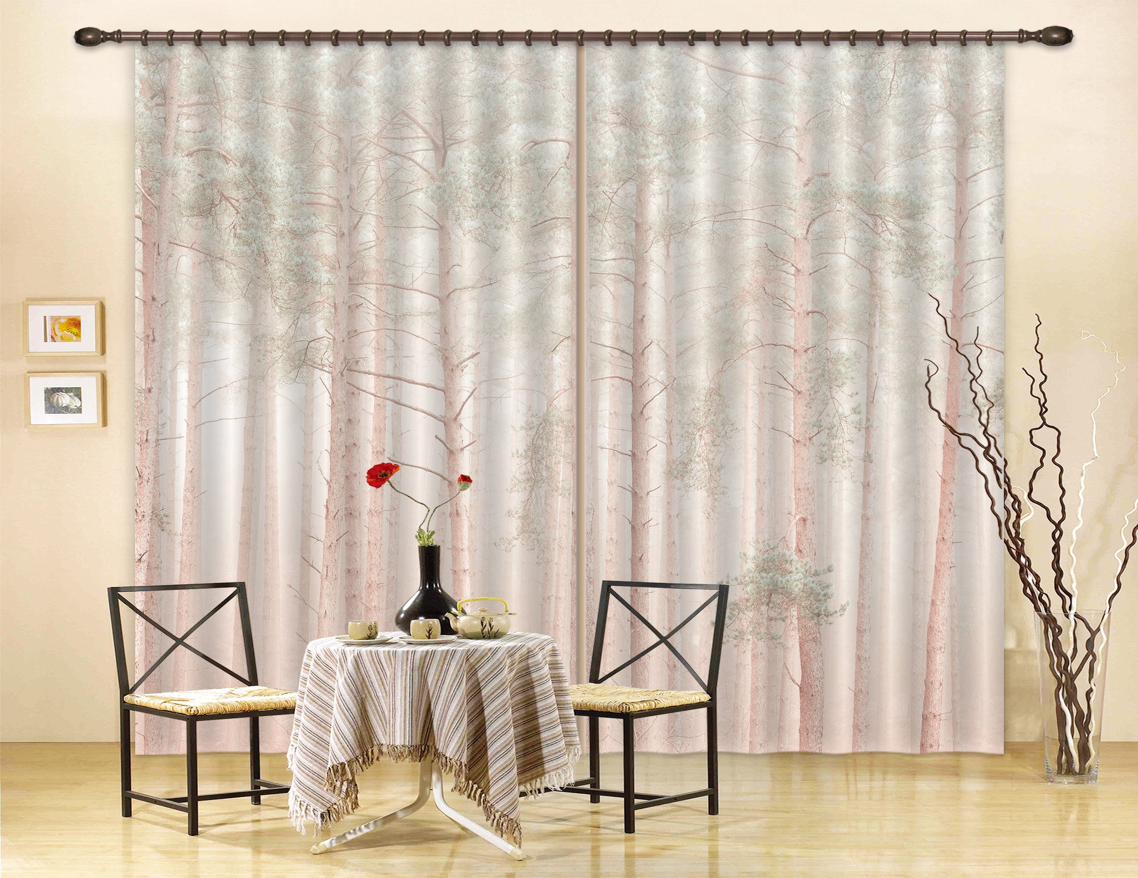 3D Forest Tree 6594 Assaf Frank Curtain Curtains Drapes