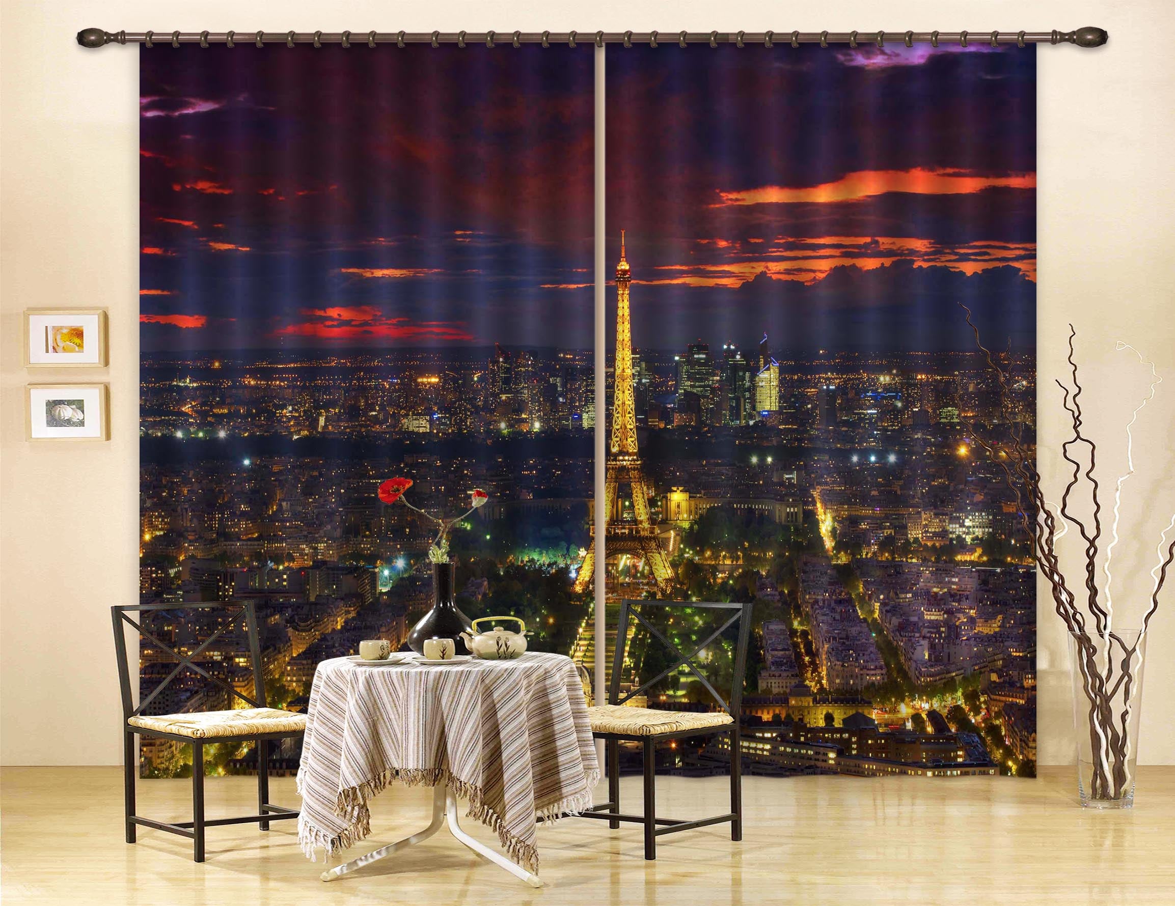 3D City Lights 071 Marco Carmassi Curtain Curtains Drapes