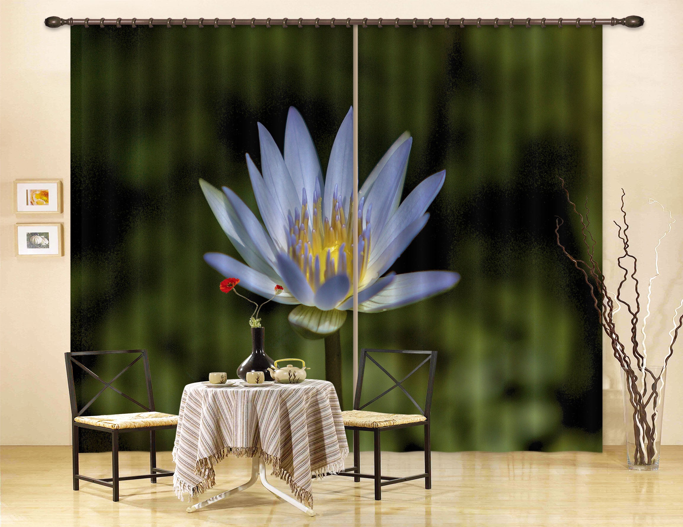 3D Wildflower 058 Kathy Barefield Curtain Curtains Drapes