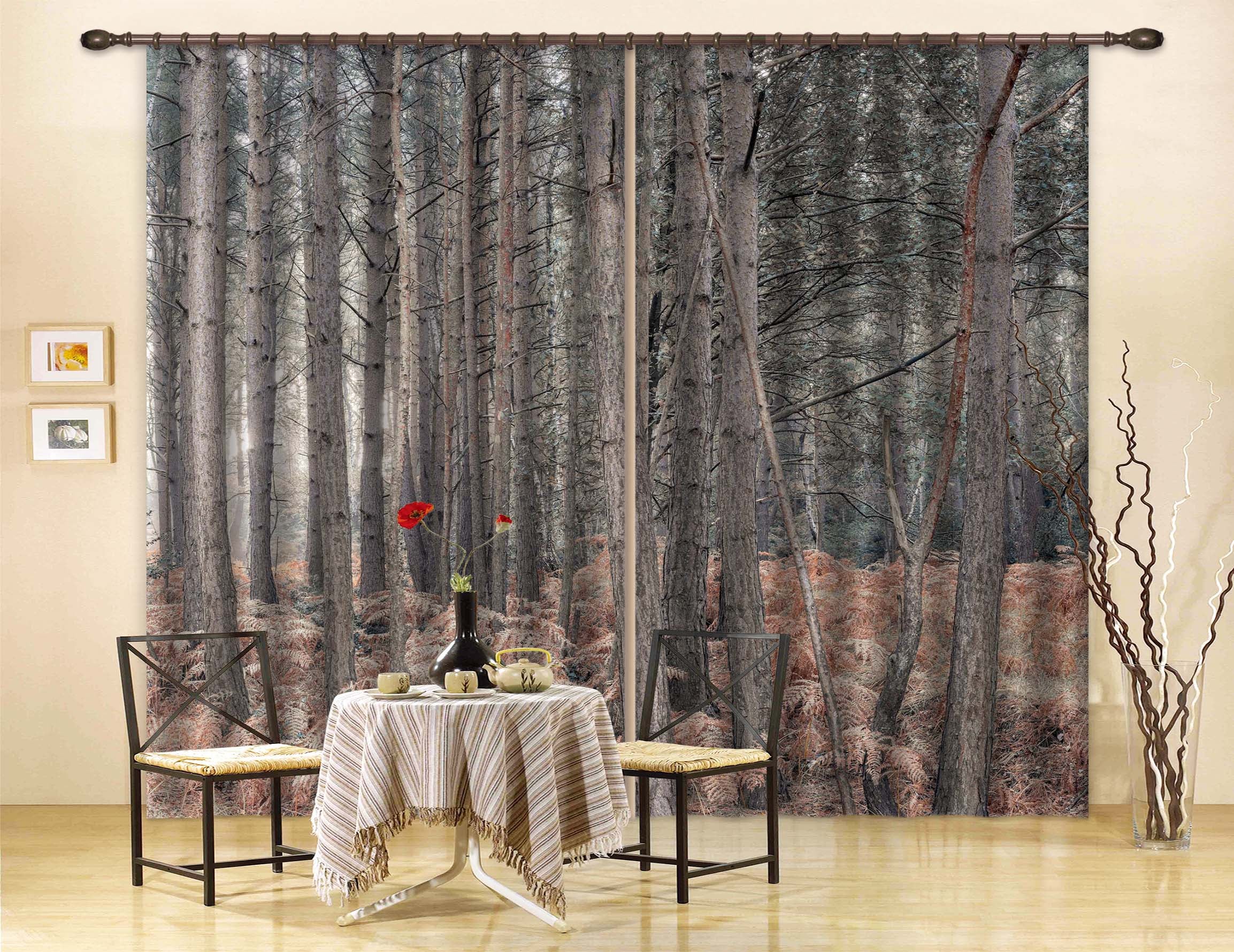 3D Forest Trunk 6410 Assaf Frank Curtain Curtains Drapes
