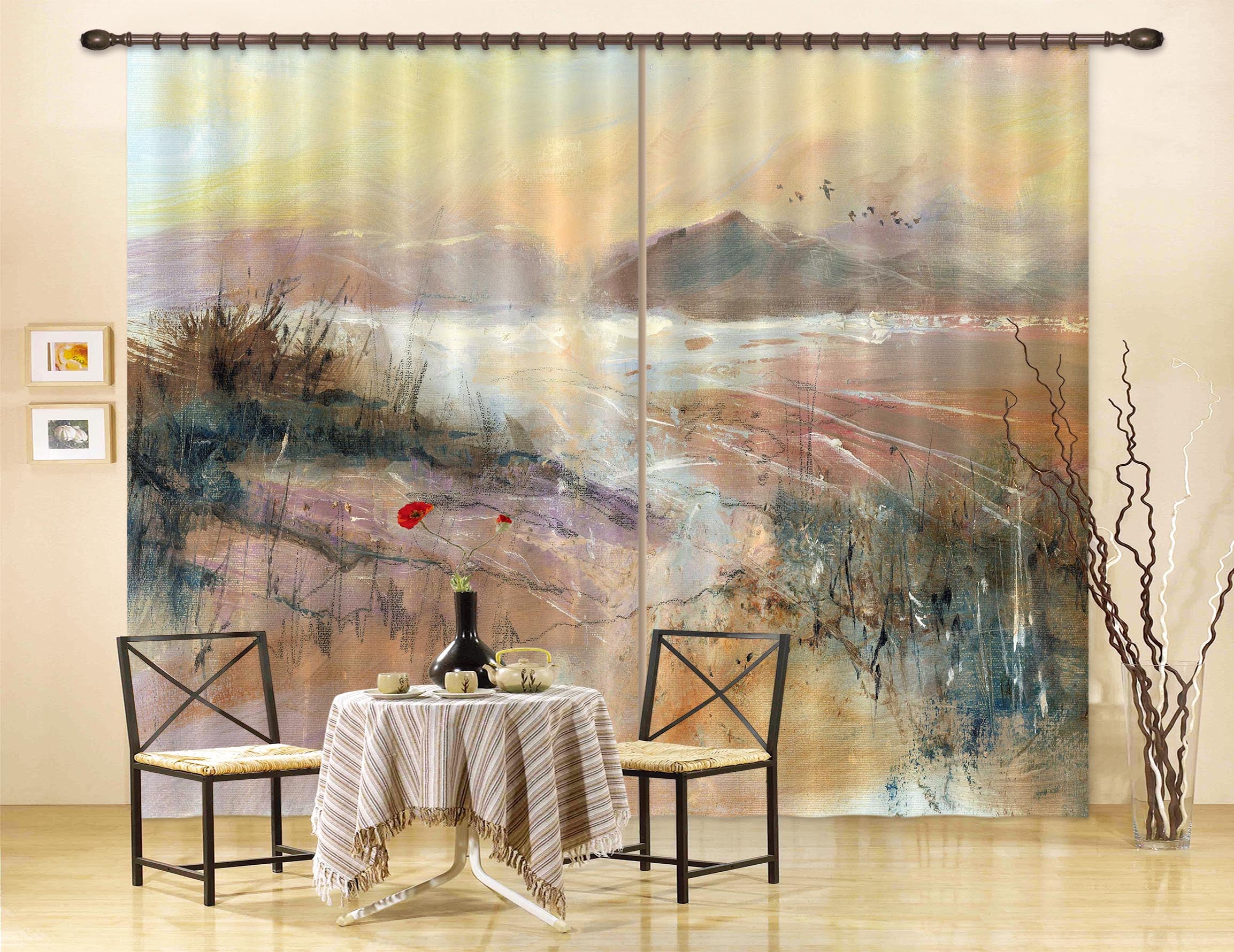 3D Splendid Mountains And Rivers 002 Anne Farrall Doyle Curtain Curtains Drapes