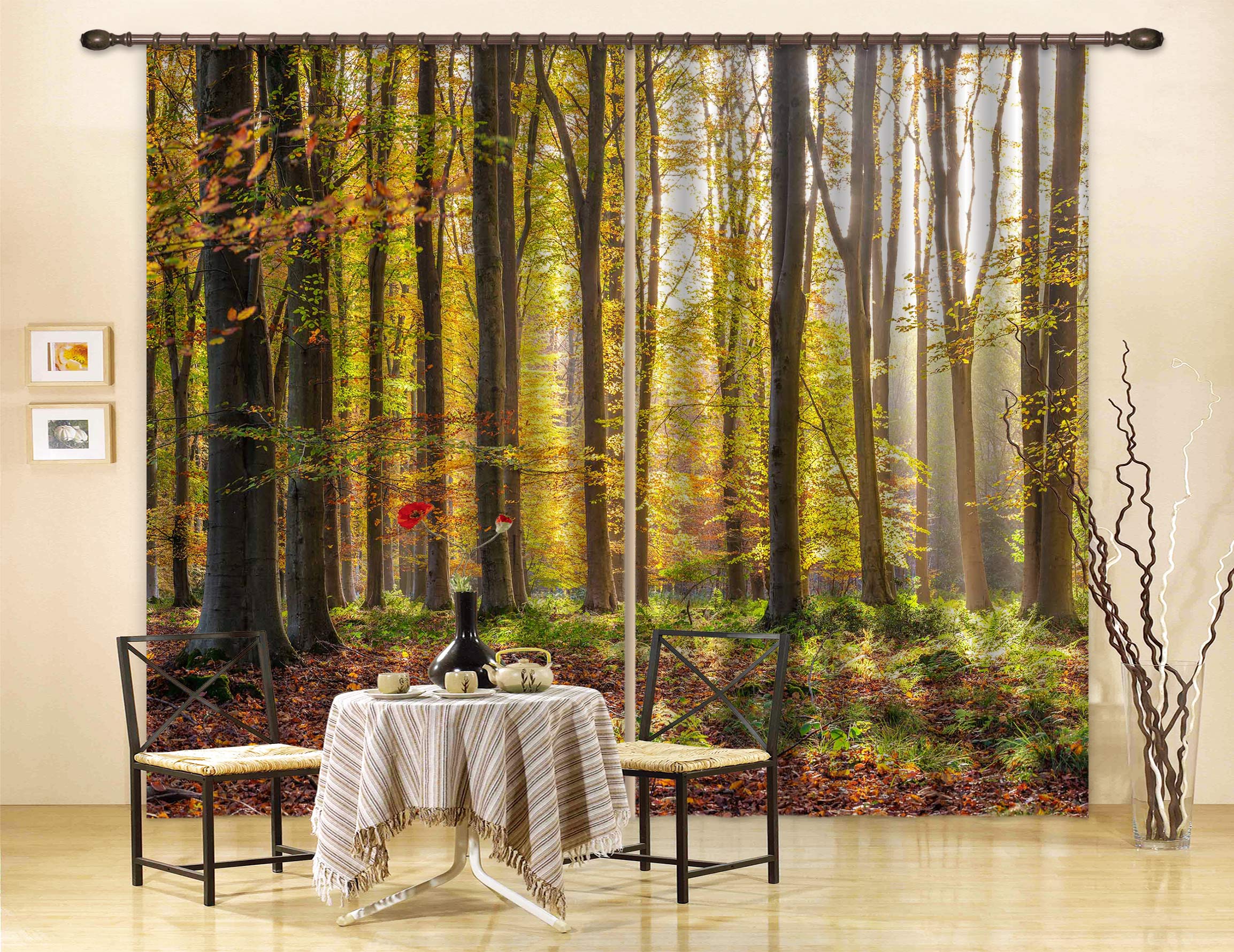 3D Forest Meadow 6577 Assaf Frank Curtain Curtains Drapes