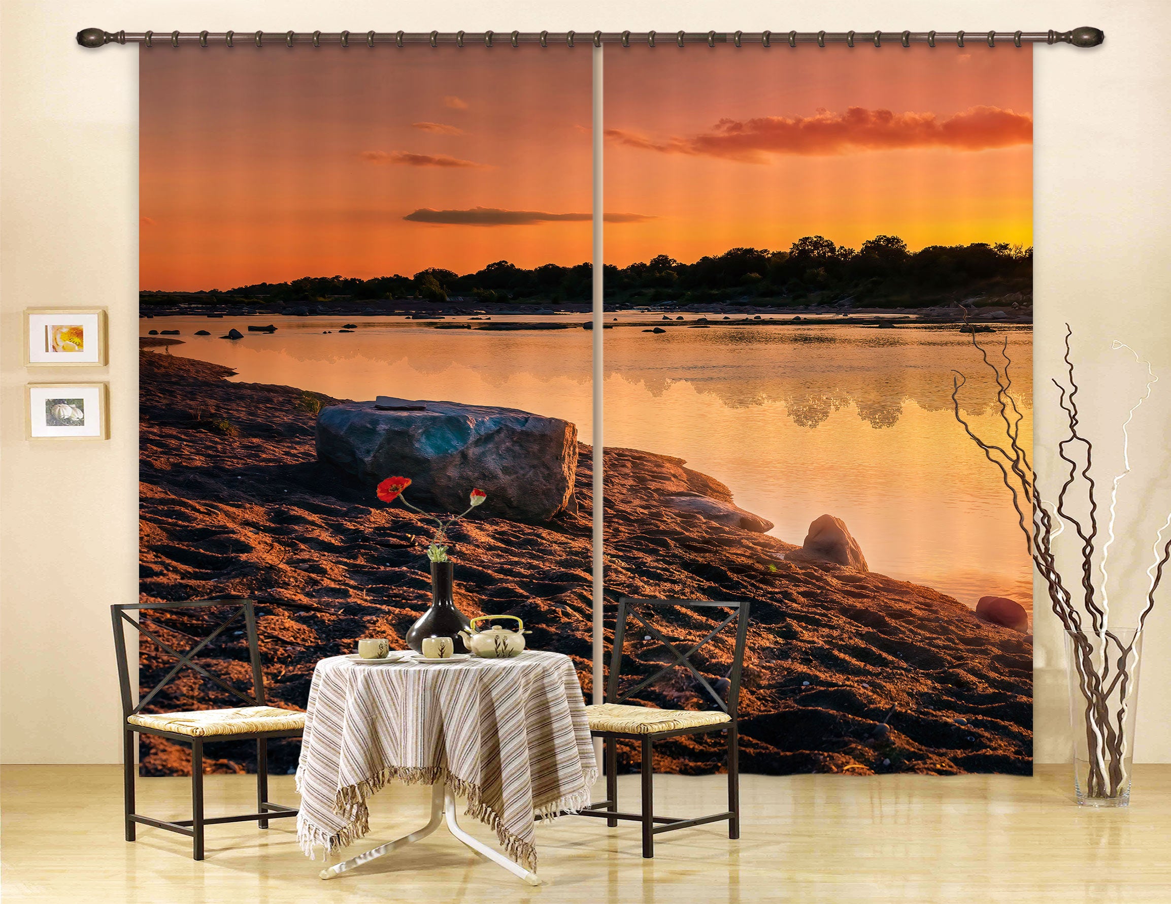 3D Lakeside Stone 5327 Beth Sheridan Curtain Curtains Drapes