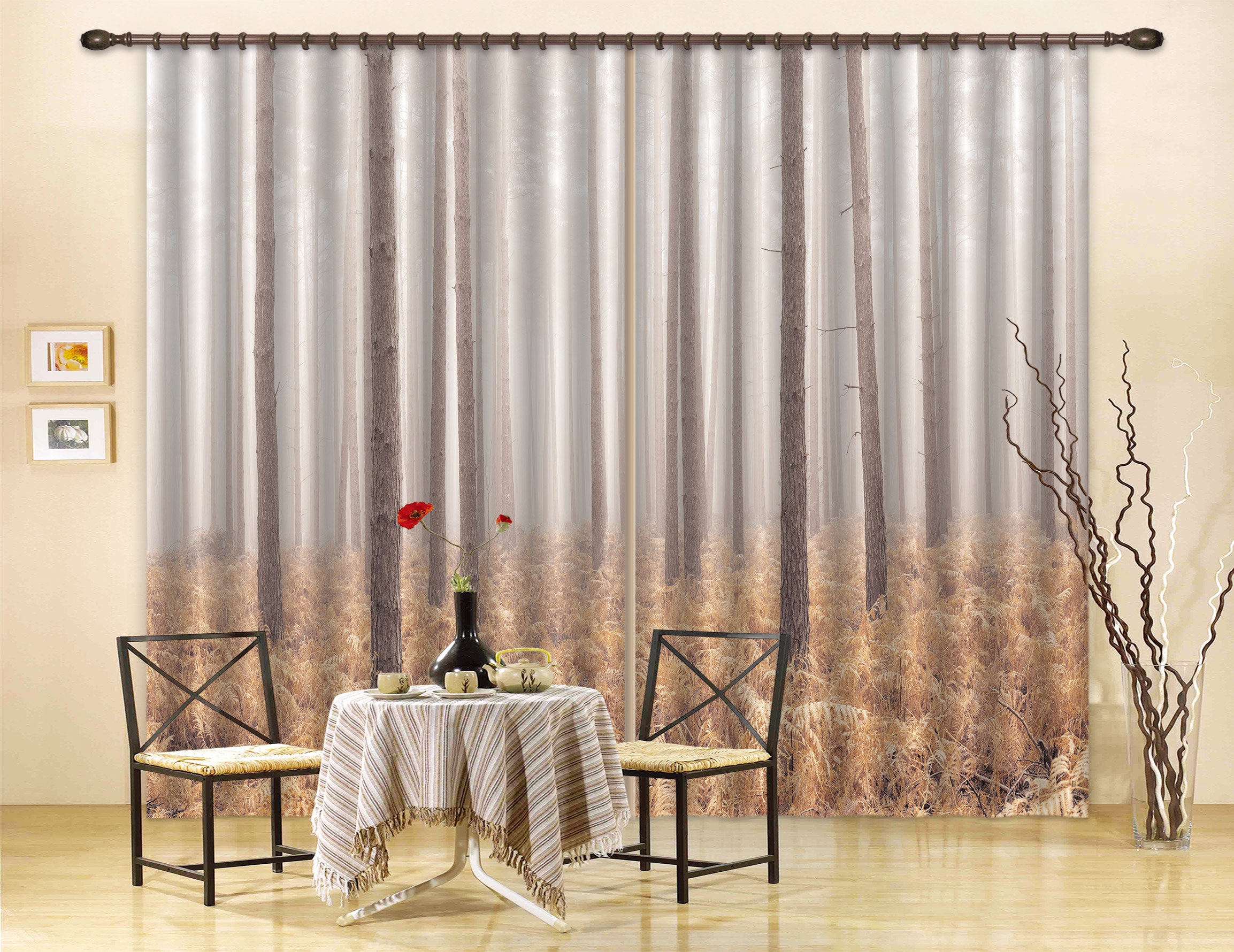 3D Forest Meadow 6590 Assaf Frank Curtain Curtains Drapes