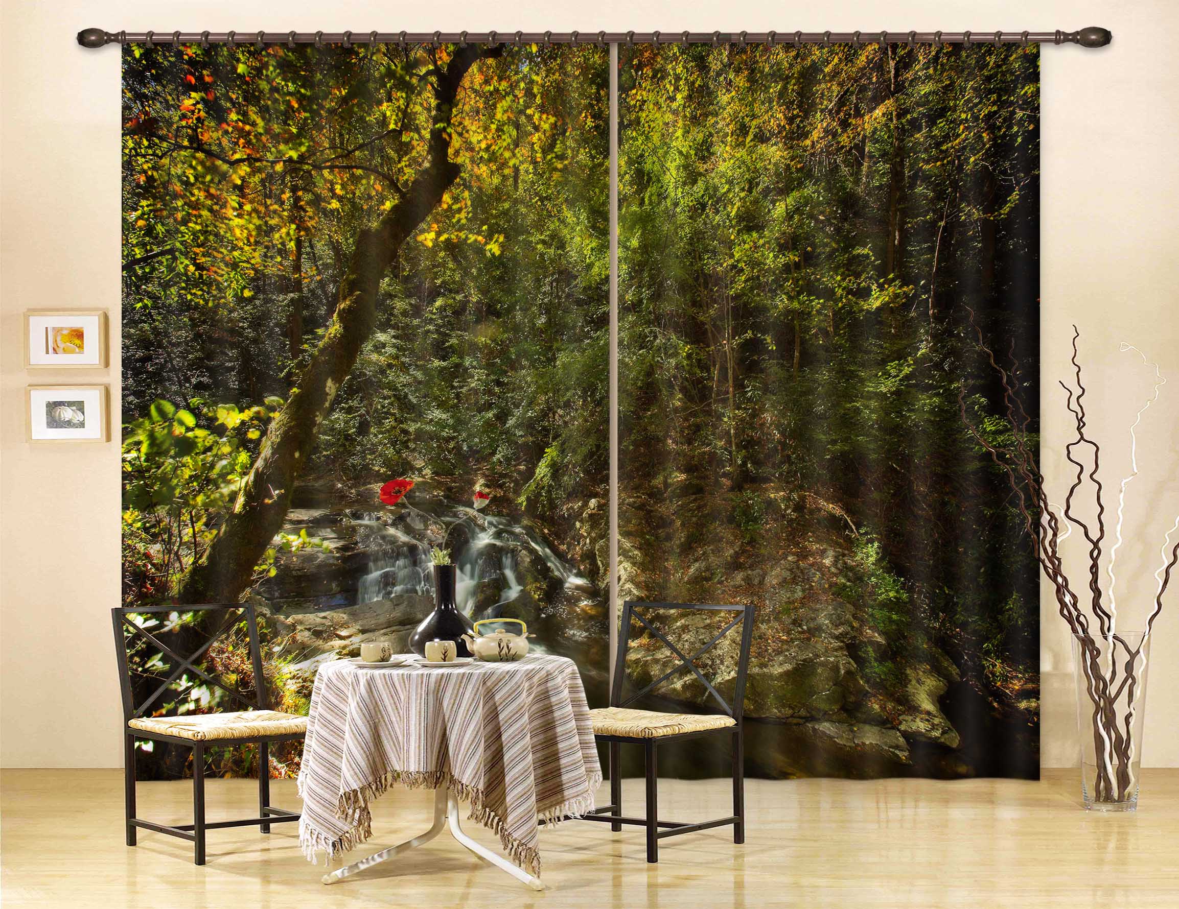 3D Tranquil Valley 077 Kathy Barefield Curtain Curtains Drapes