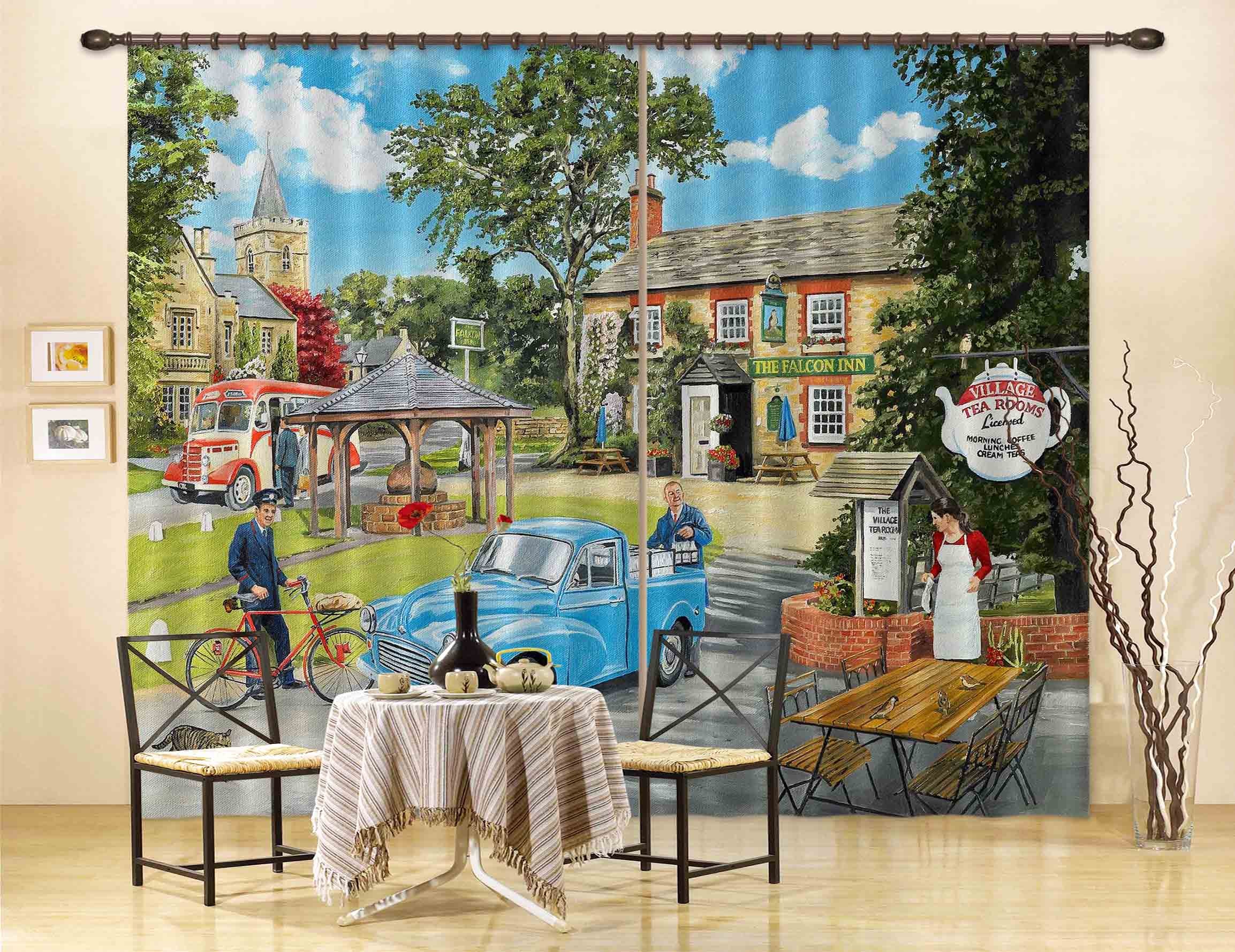 3D The Village Tearooms 116 Trevor Mitchell Curtain Curtains Drapes