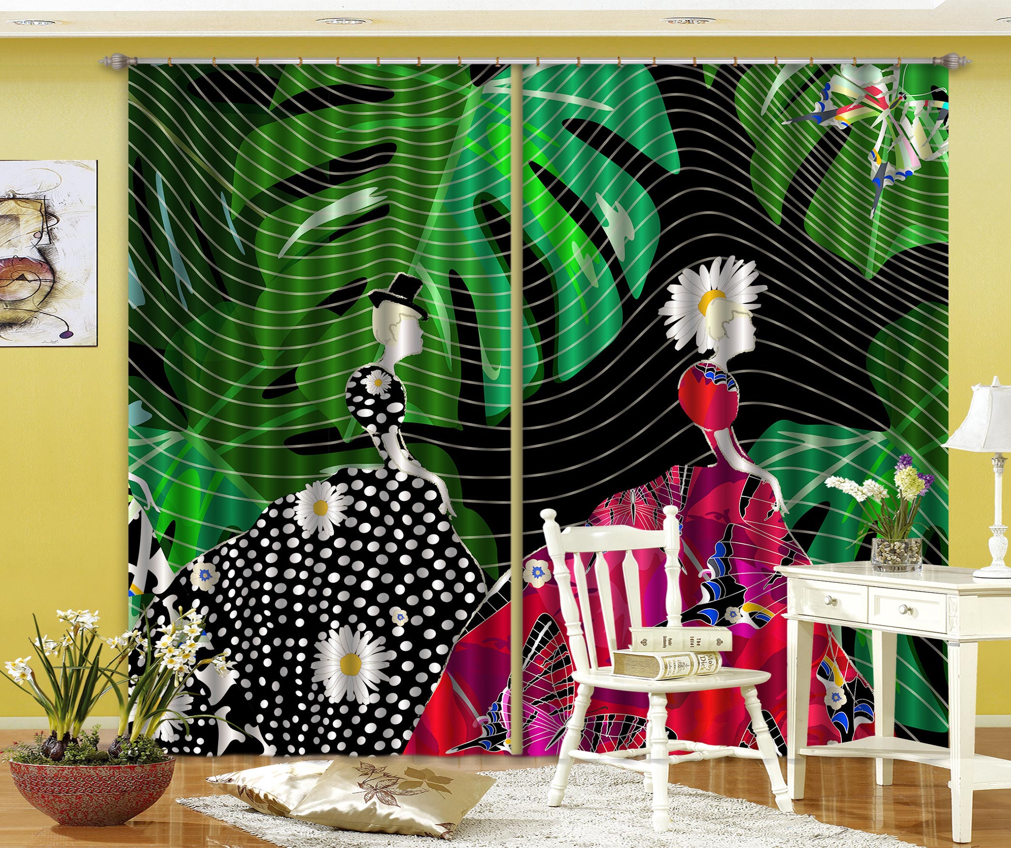 3D Forest Model 037 Curtains Drapes