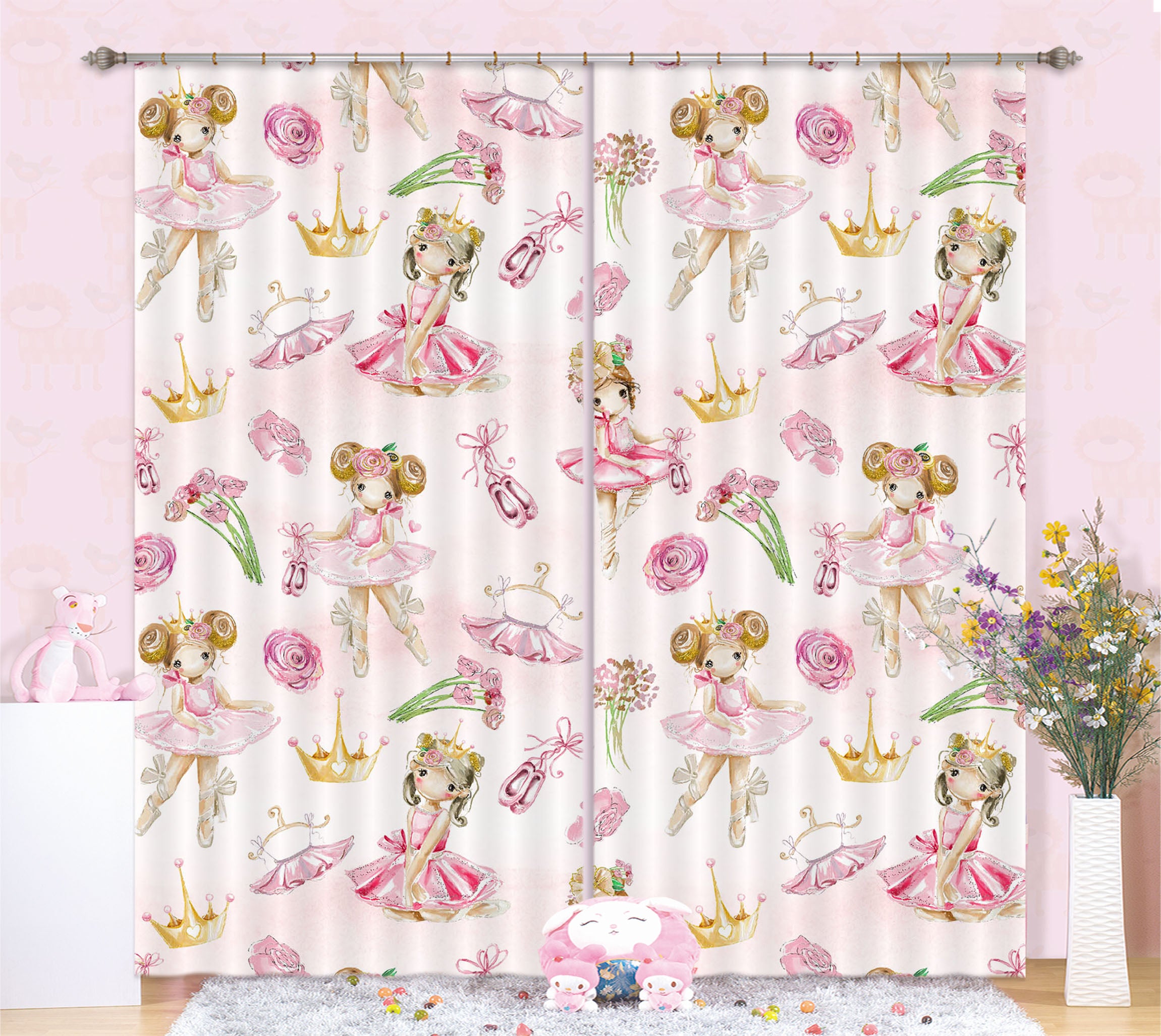 3D Girl Crown Skirt 130 Uta Naumann Curtain Curtains Drapes
