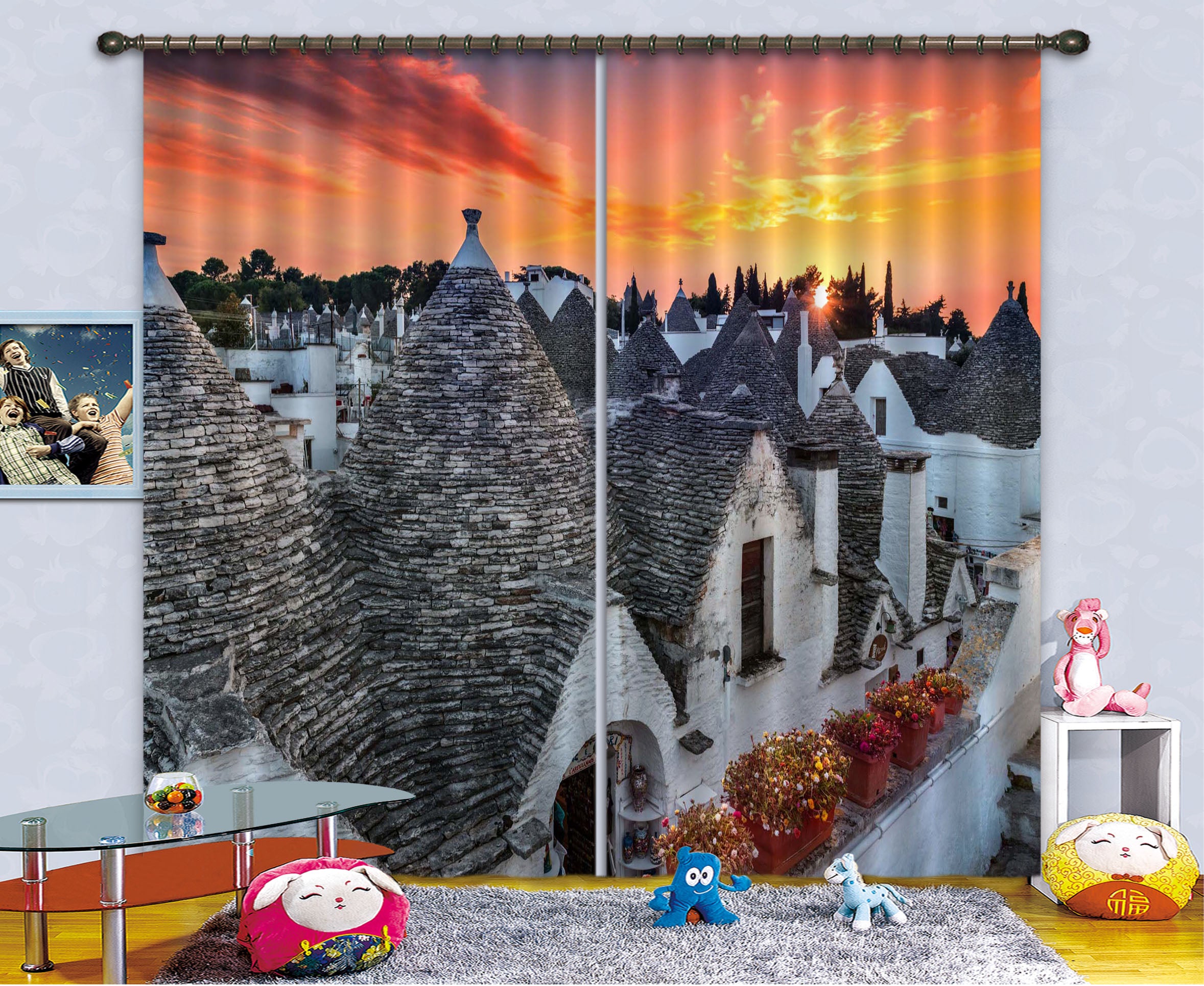 3D Cold City 171 Marco Carmassi Curtain Curtains Drapes