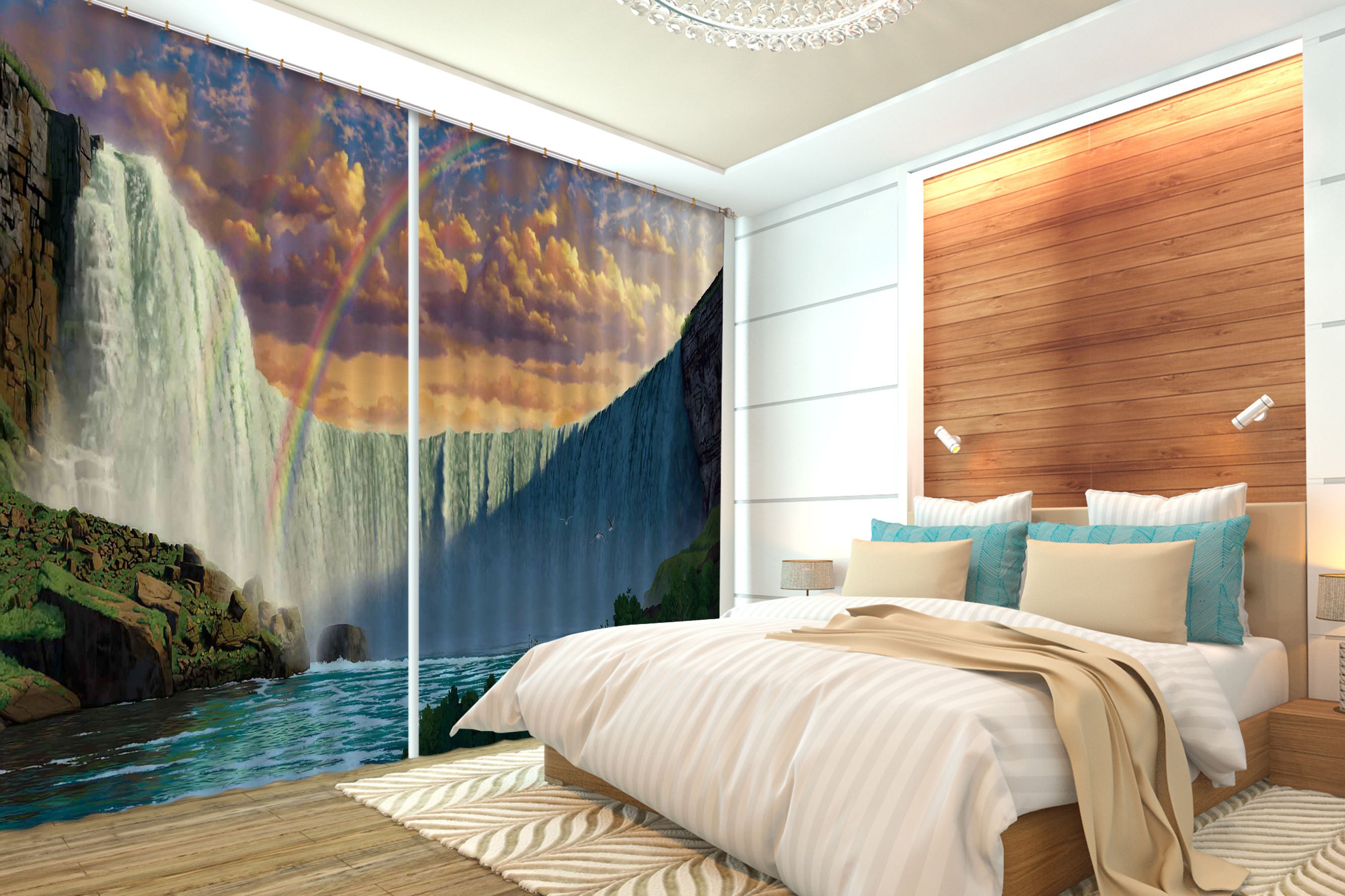 3D Niagara Falls 055 Vincent Hie Curtain Curtains Drapes