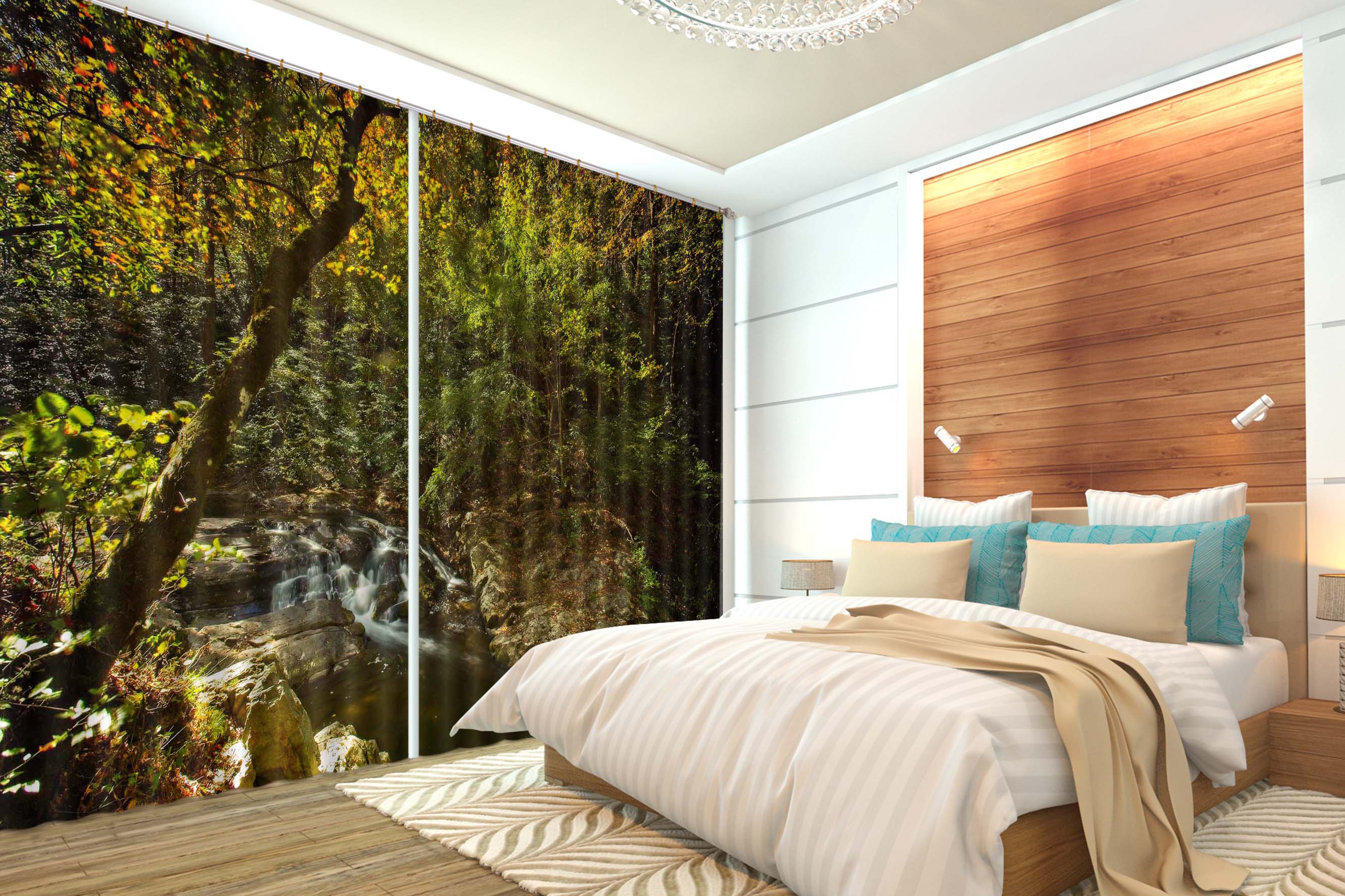 3D Tranquil Valley 077 Kathy Barefield Curtain Curtains Drapes