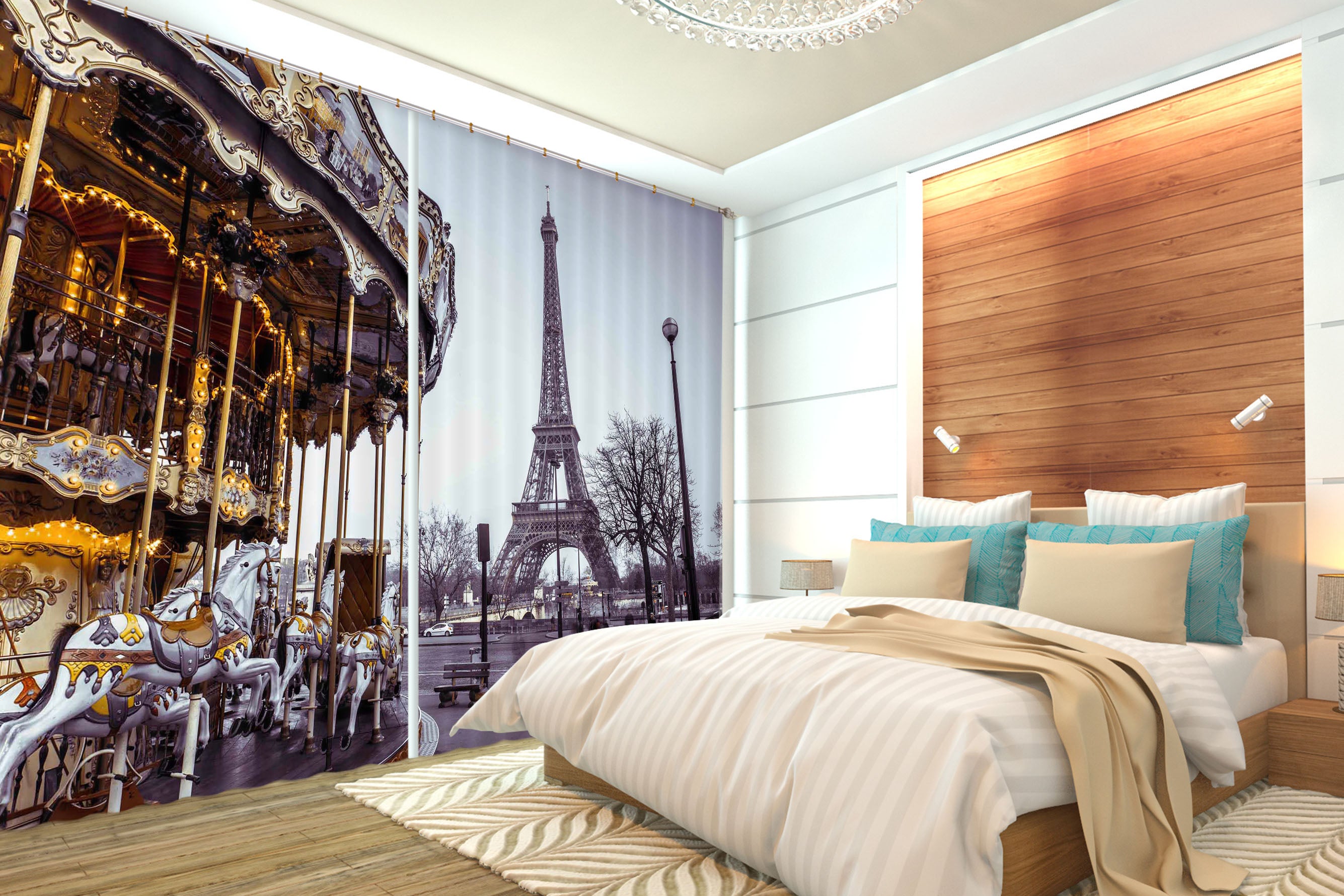 3D Iron Tower 213 Assaf Frank Curtain Curtains Drapes