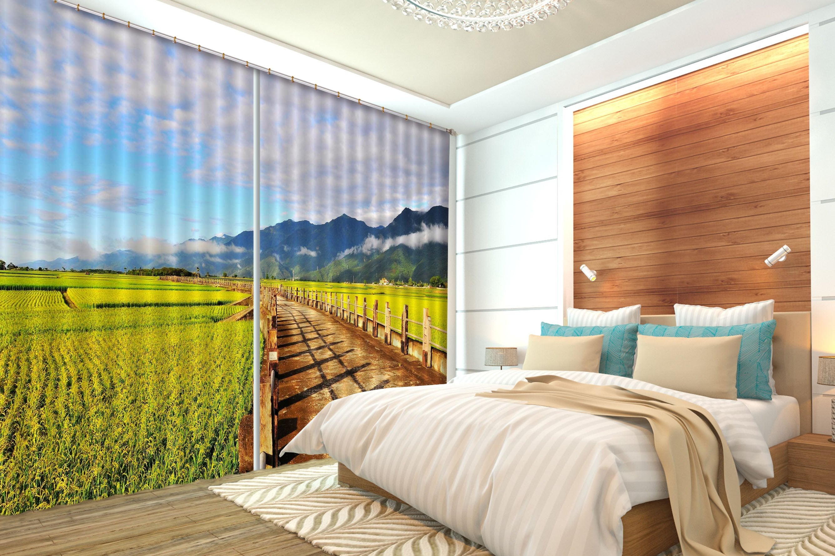 3D Farmland Scenery 2877 Curtains Drapes Wallpaper AJ Wallpaper 