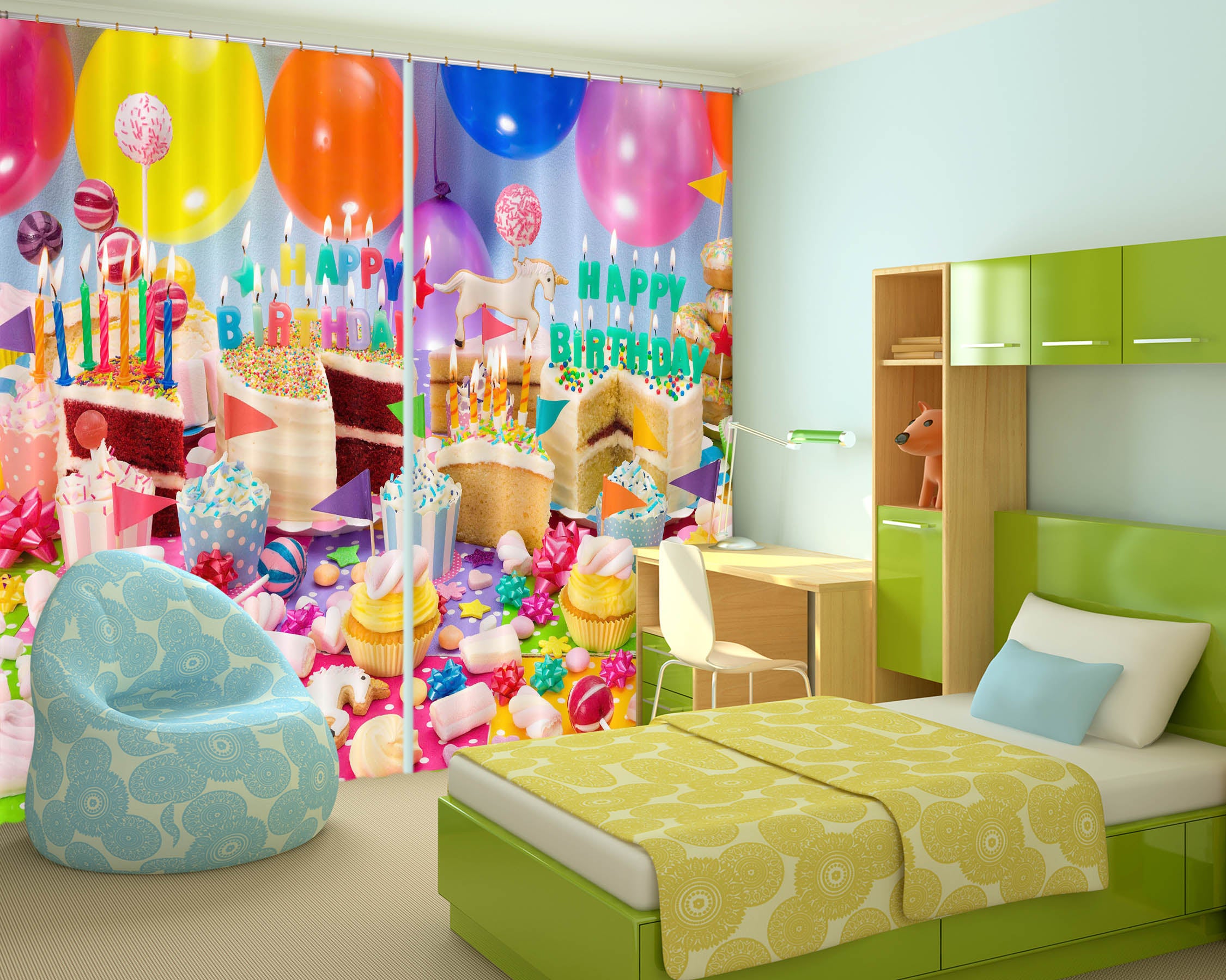 3D Children Playground 241 Assaf Frank Curtain Curtains Drapes