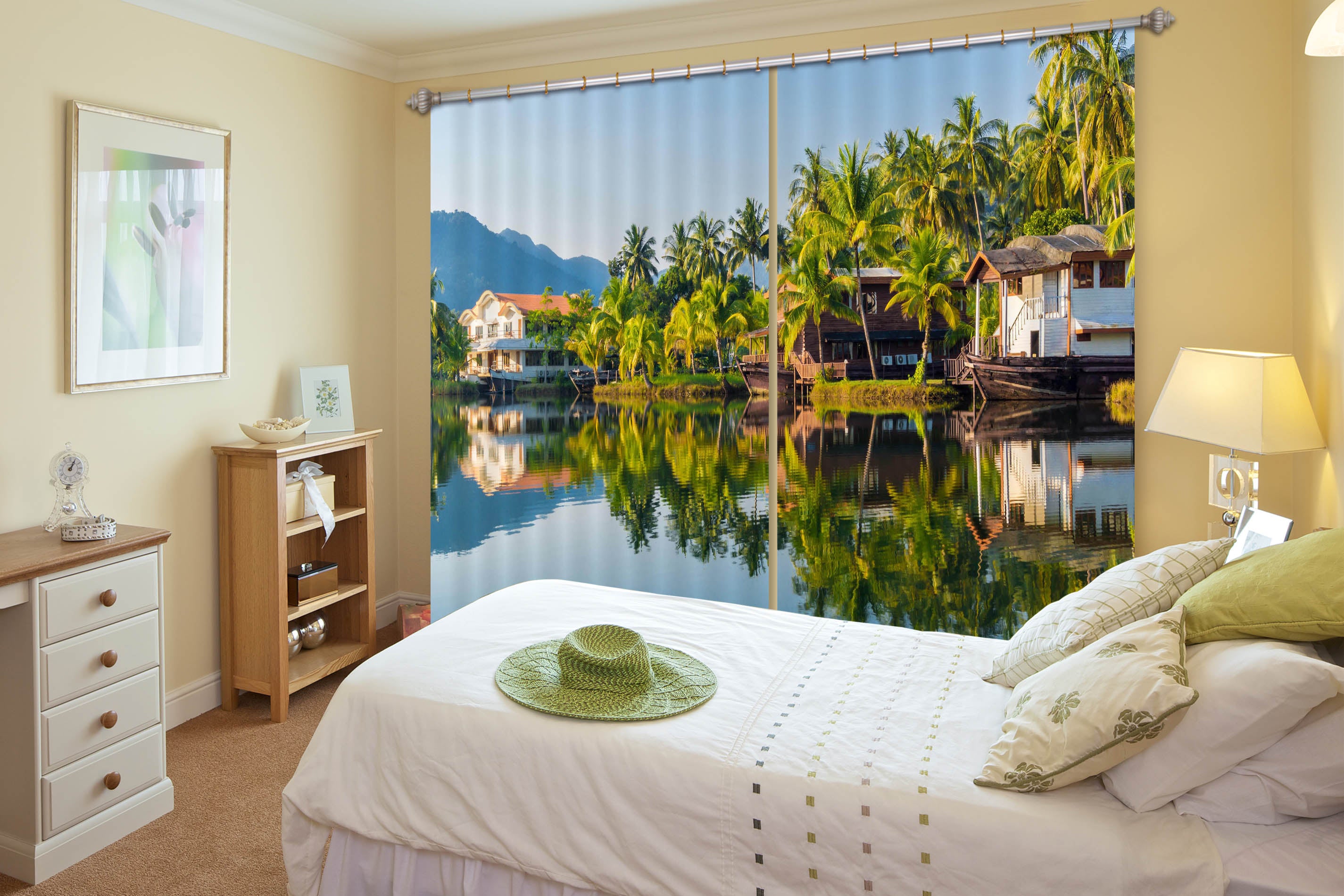 3D Water Manor 847 Curtains Drapes