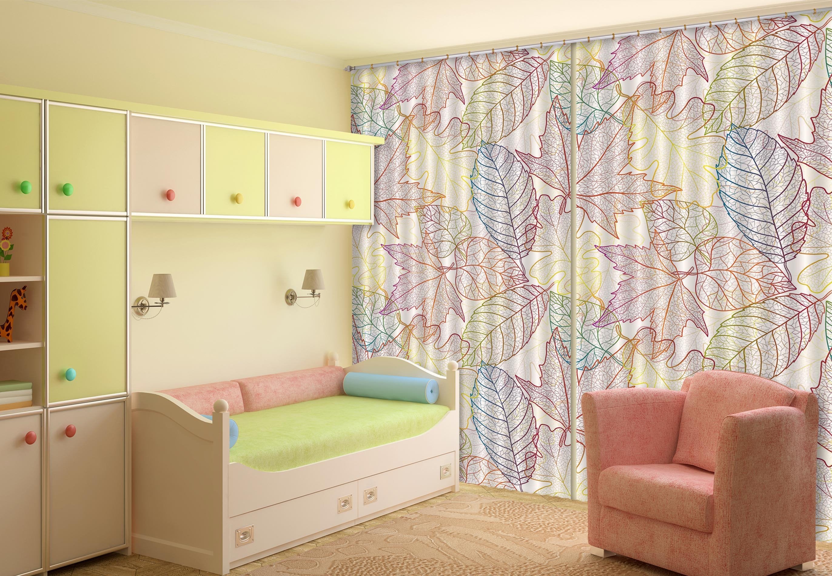 3D Leaves Veins Pattern 657 Curtains Drapes Wallpaper AJ Wallpaper 