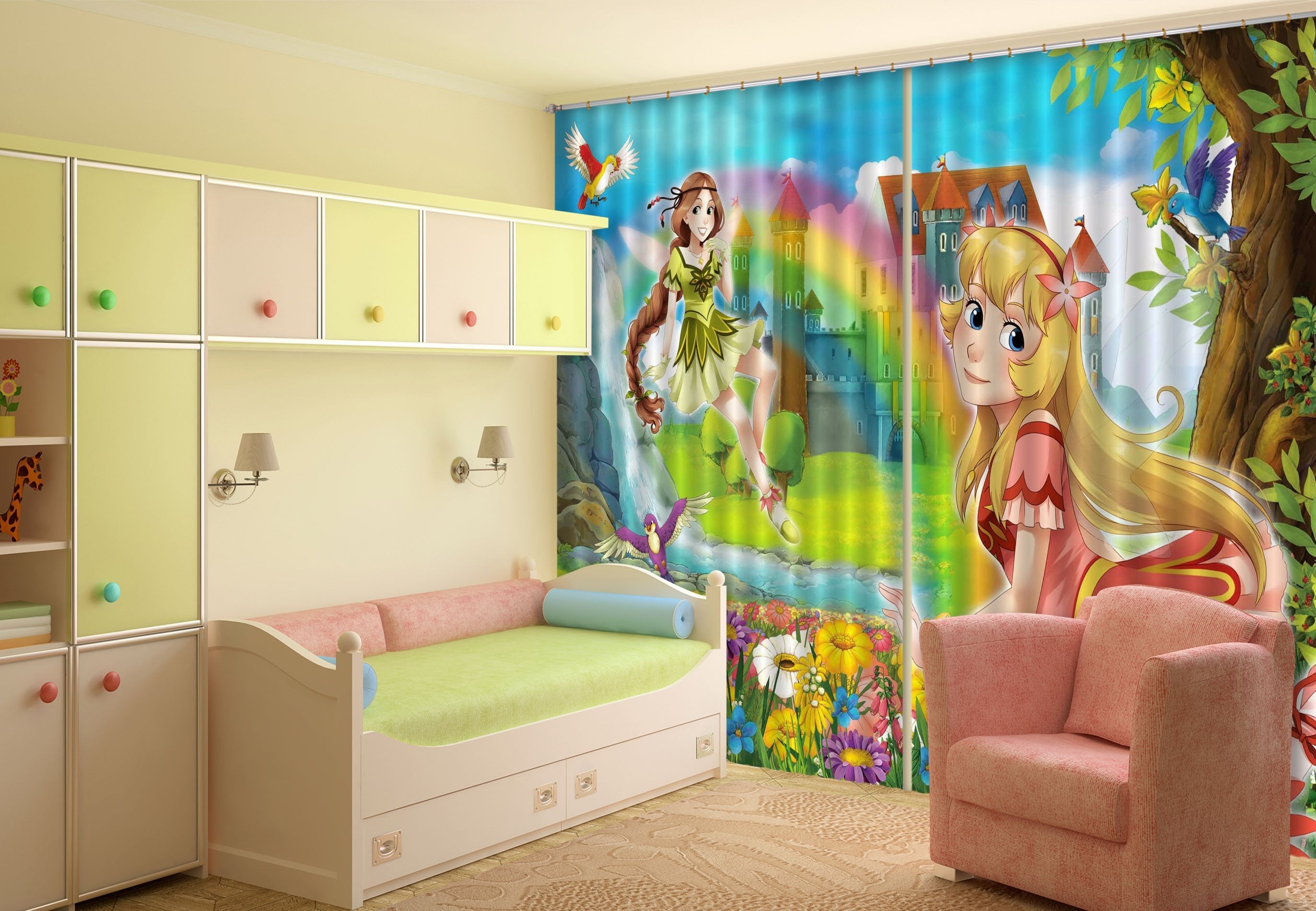 3D Pretty Girls 513 Curtains Drapes Wallpaper AJ Wallpaper 