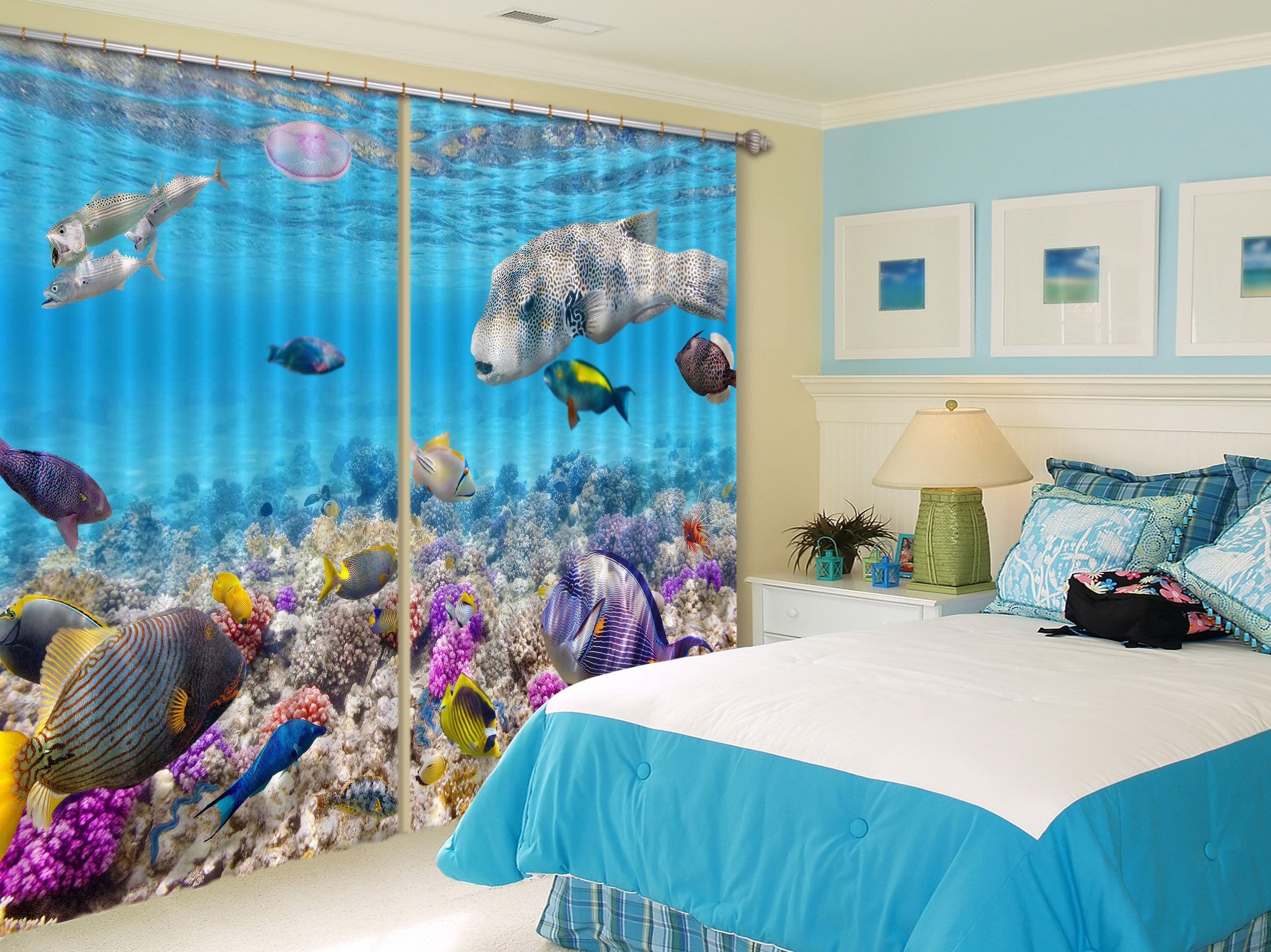 3D Seabed Scenery 23 Curtains Drapes Wallpaper AJ Wallpaper 