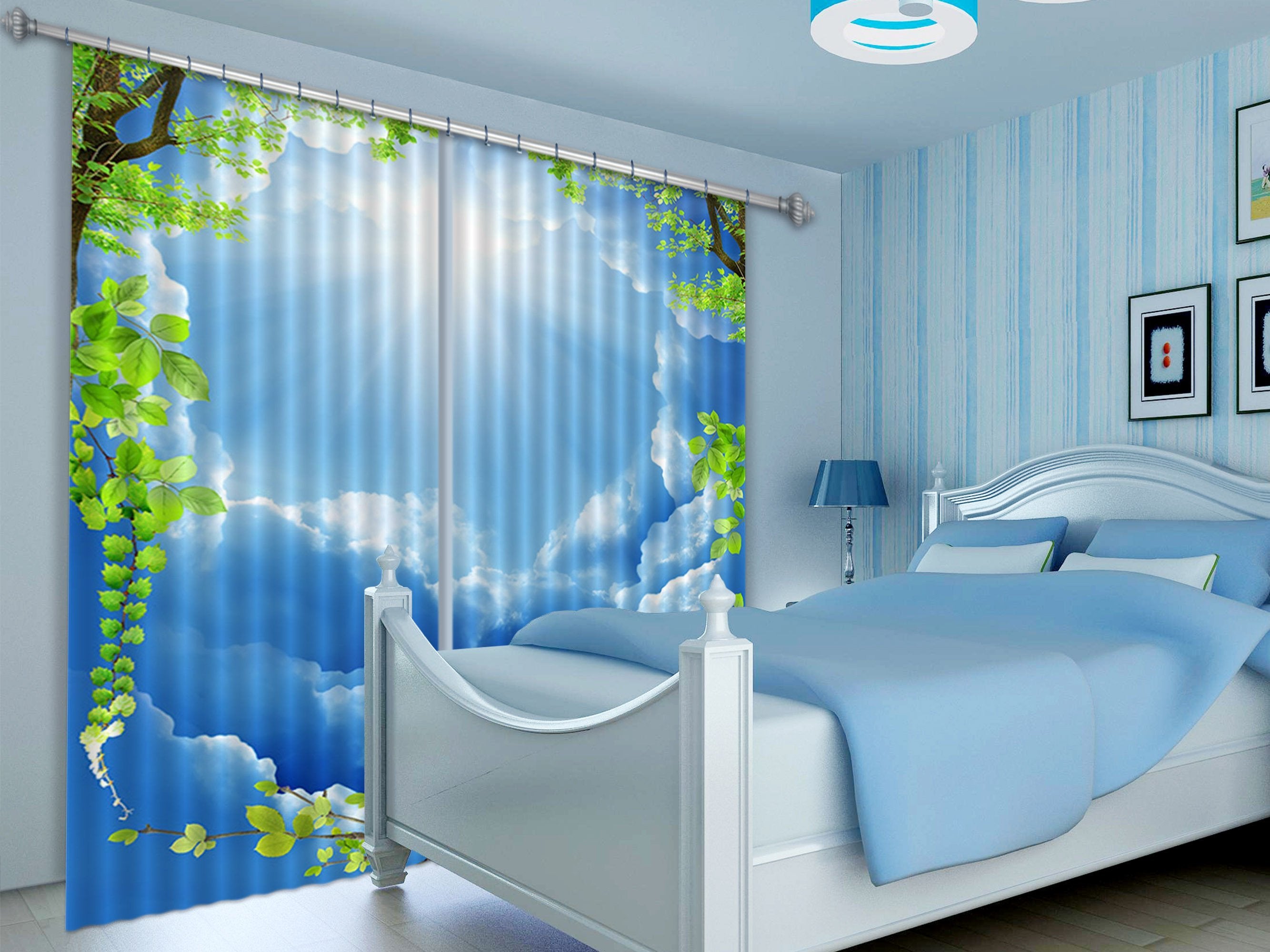 3D Sky Rolling Clouds 324 Curtains Drapes Wallpaper AJ Wallpaper 
