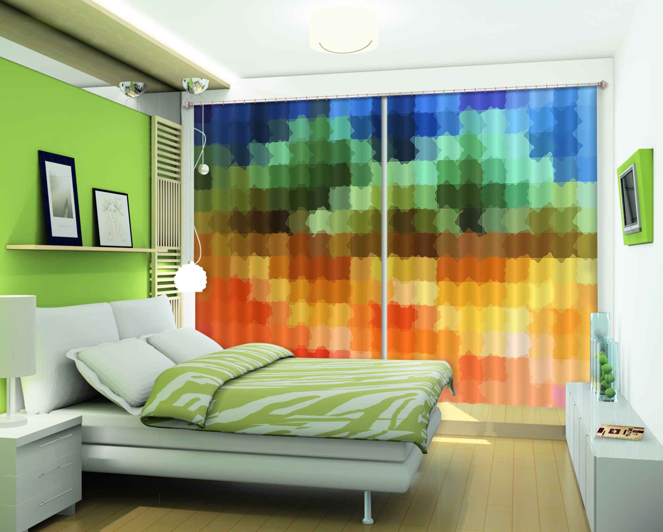 3D Colored Multicultural 71044 Shandra Smith Curtain Curtains Drapes