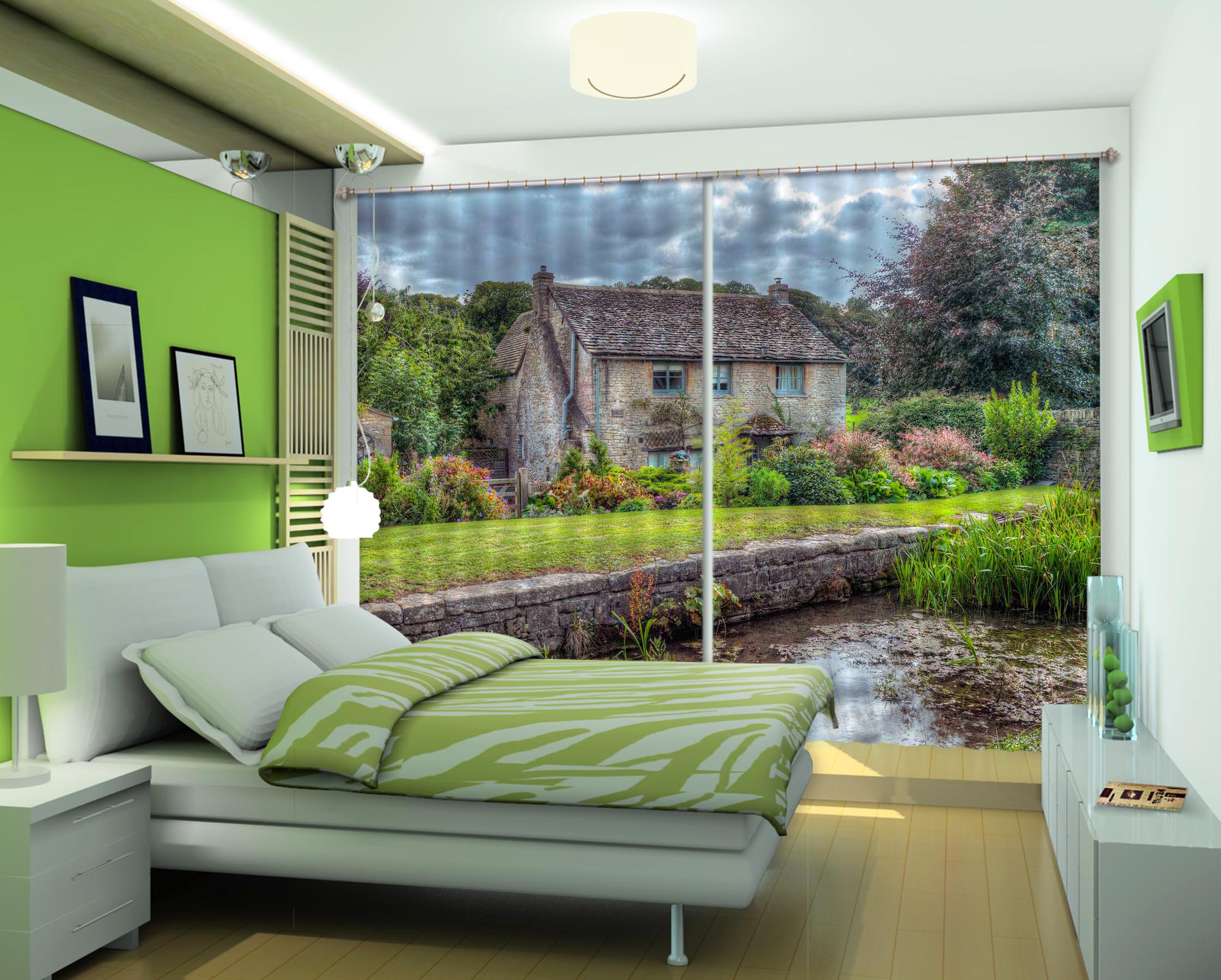 3D Country Estate 010 Assaf Frank Curtain Curtains Drapes