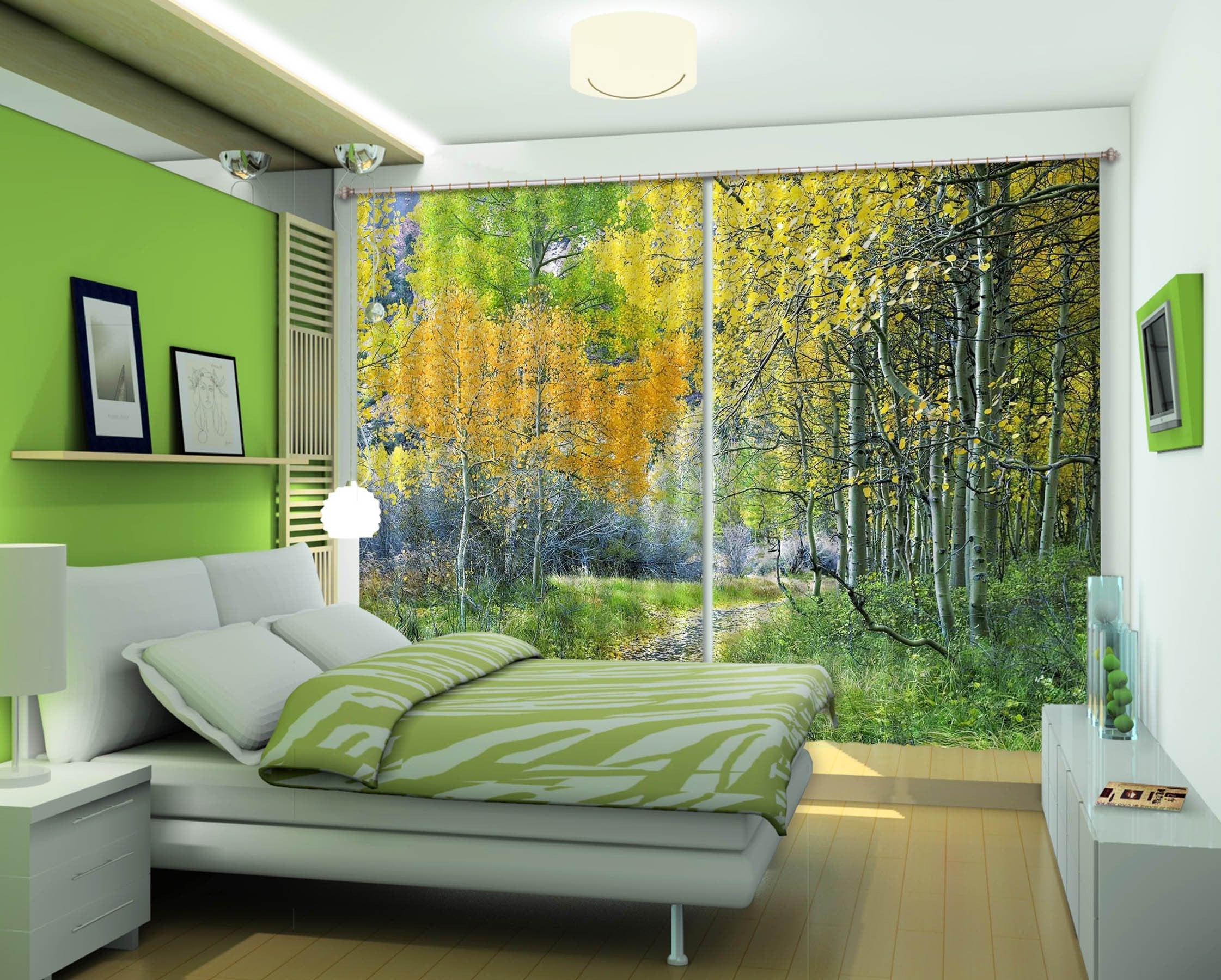 3D Forest Trail 207 Curtains Drapes Wallpaper AJ Wallpaper 