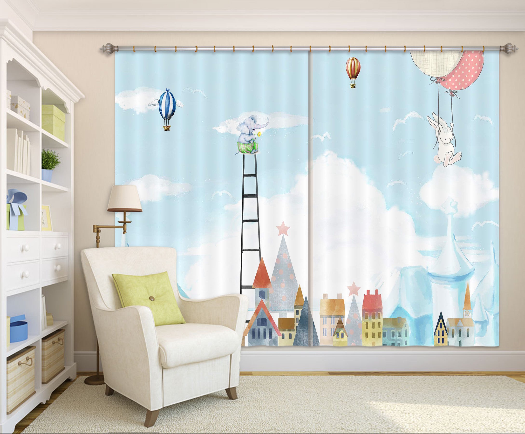 3D Children Kingdom 744 Curtains Drapes