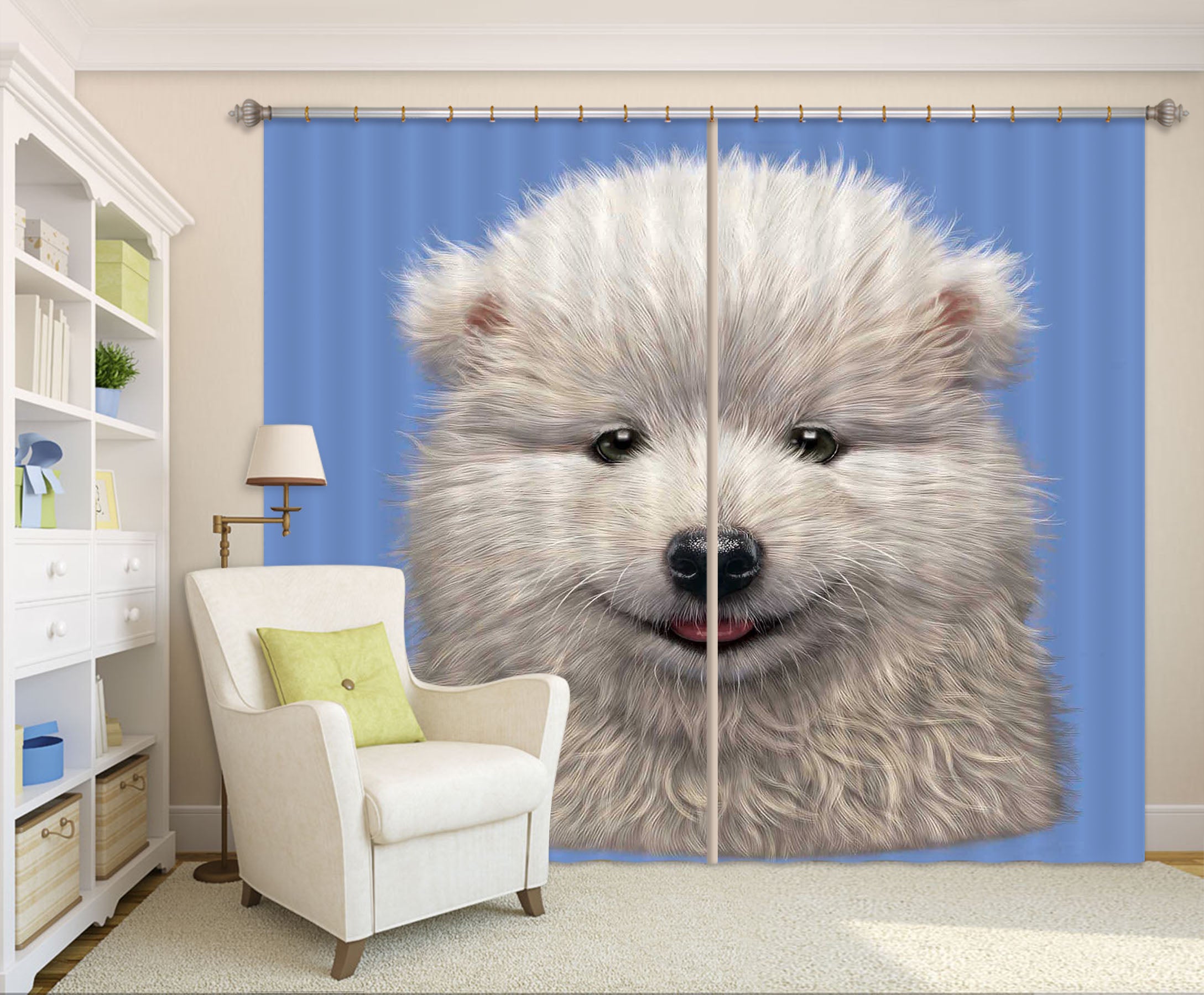 3D Cute Dog 066 Vincent Hie Curtain Curtains Drapes