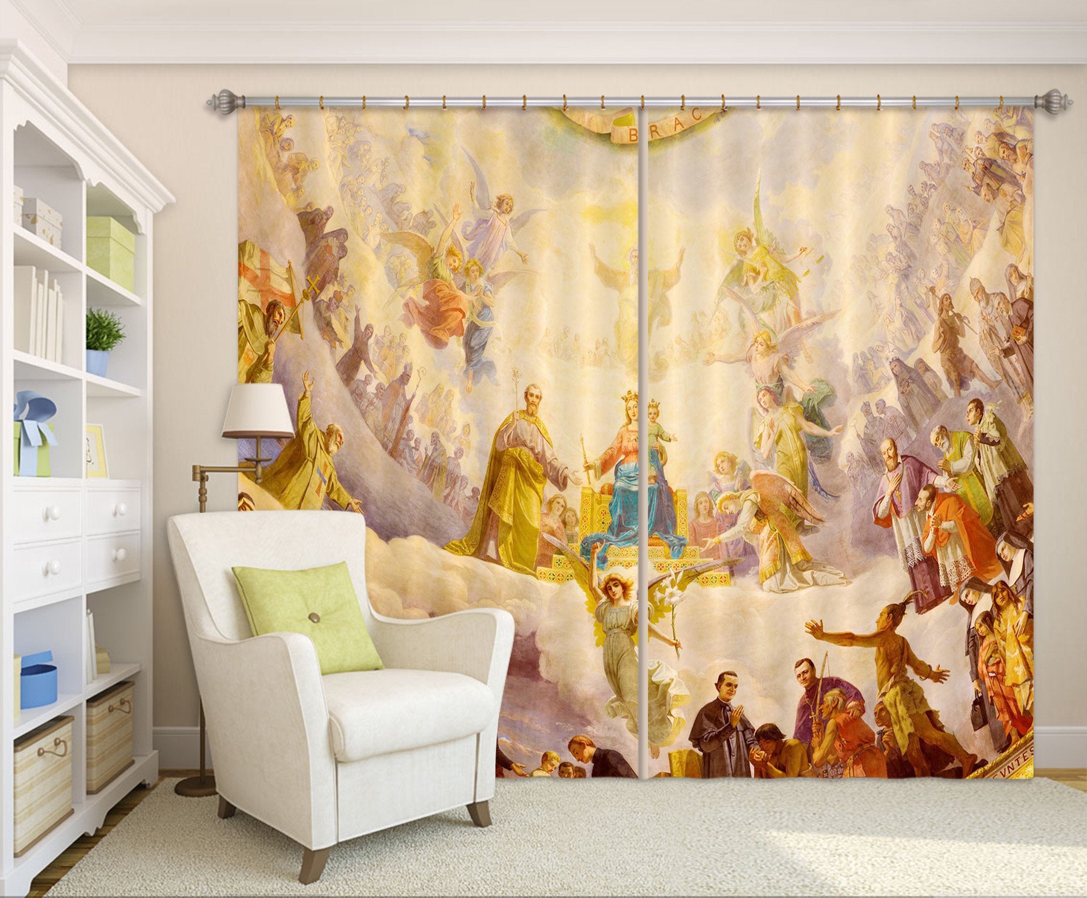 3D Solemn Throne 040 Curtains Drapes Curtains AJ Creativity Home 