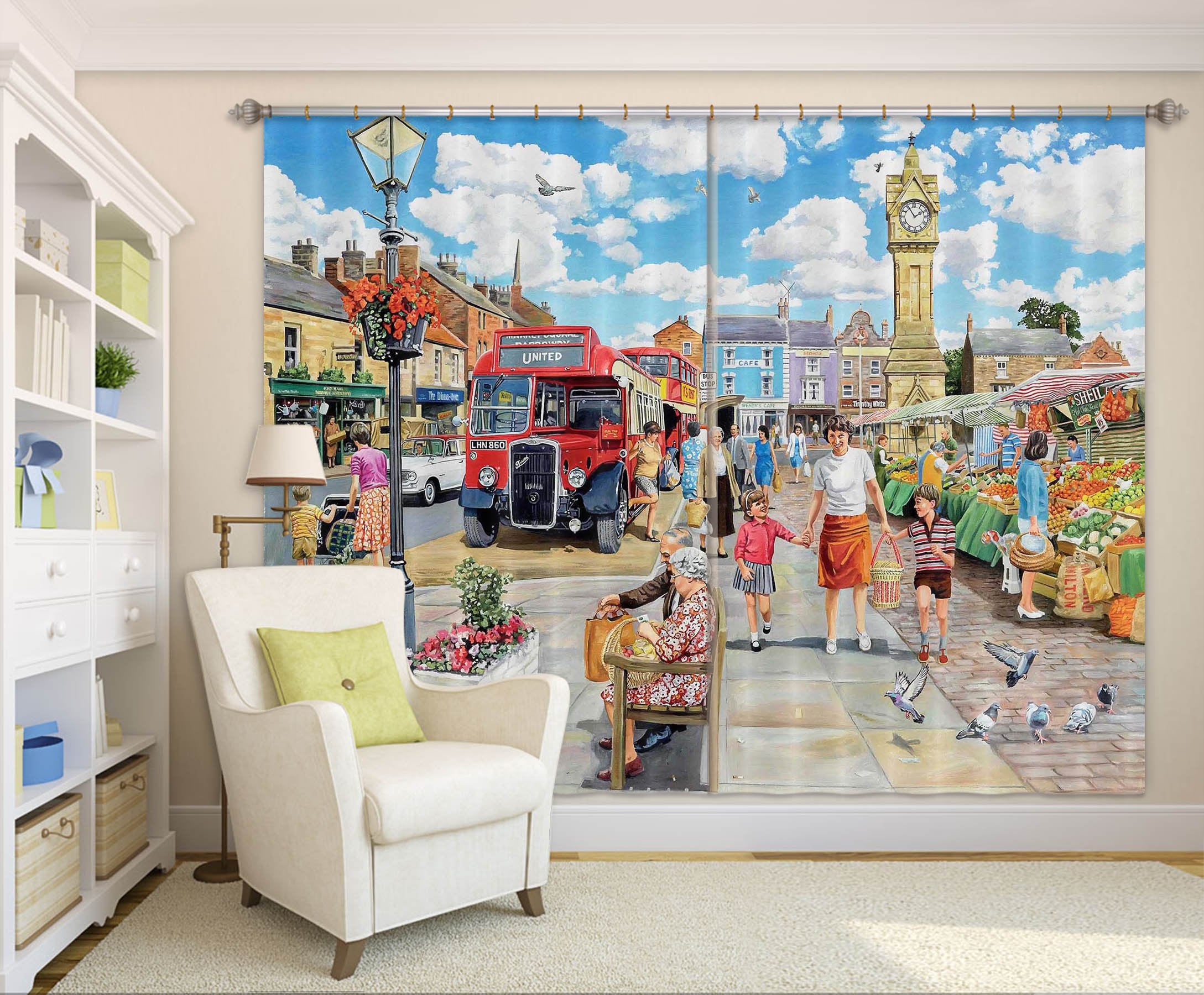 3D A Trip To The Shops 042 Trevor Mitchell Curtain Curtains Drapes Wallpaper AJ Wallpaper 