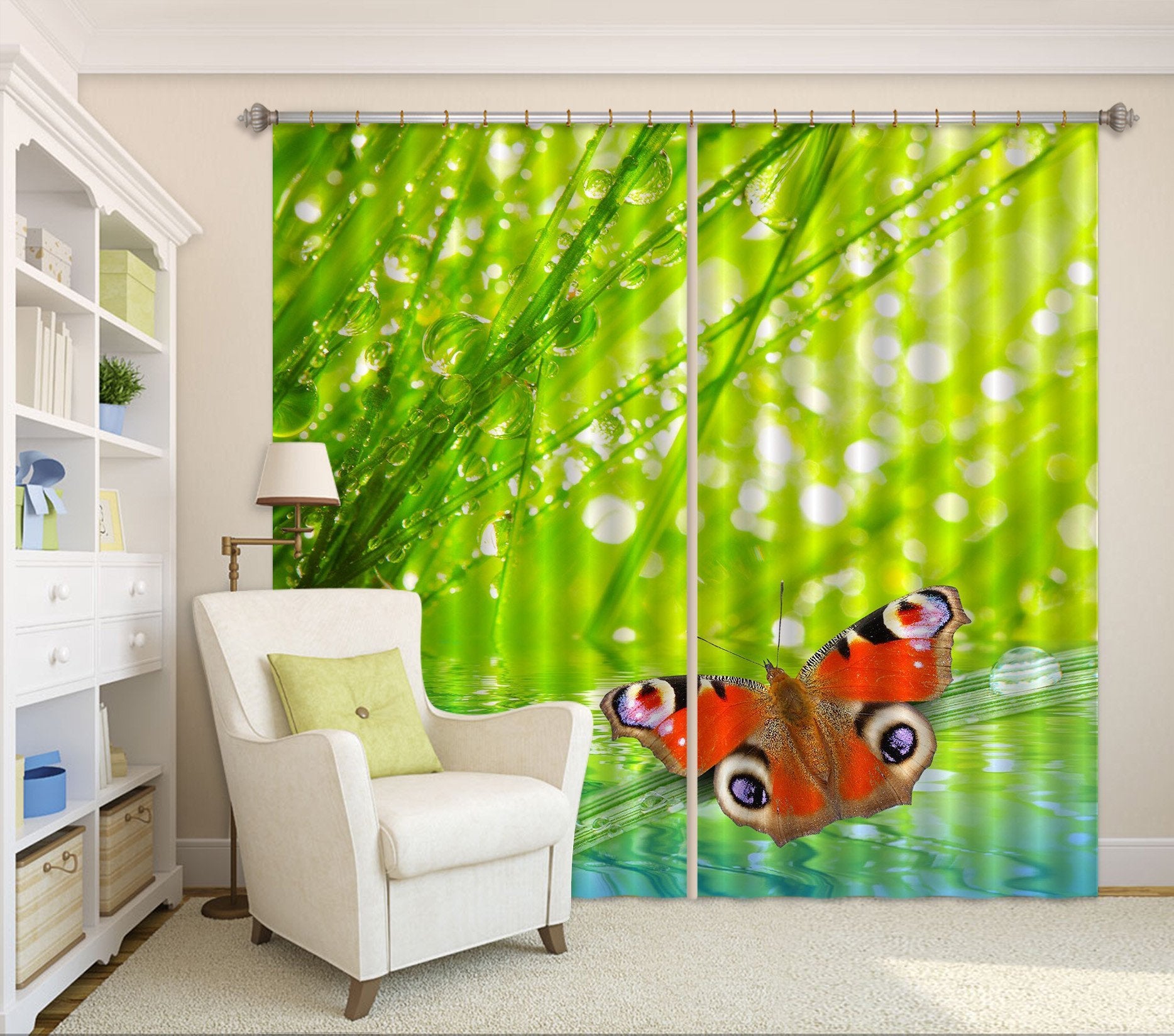 3D Color Butterfly 47 Curtains Drapes Wallpaper AJ Wallpaper 