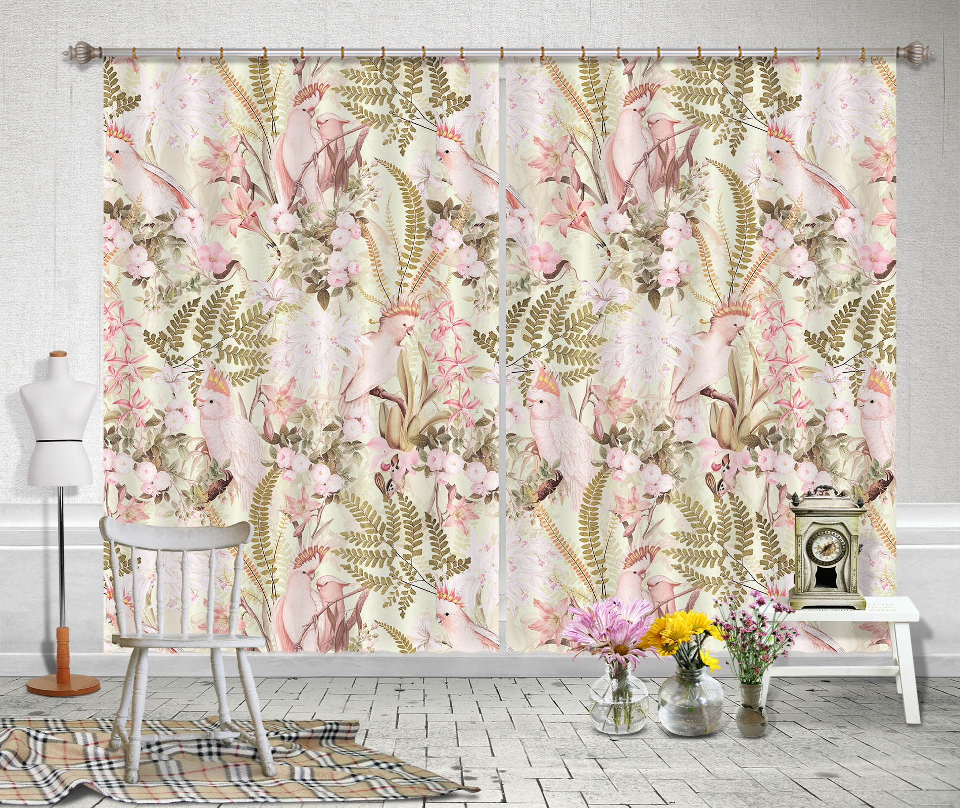 3D Summer Flowers 110 Uta Naumann Curtain Curtains Drapes